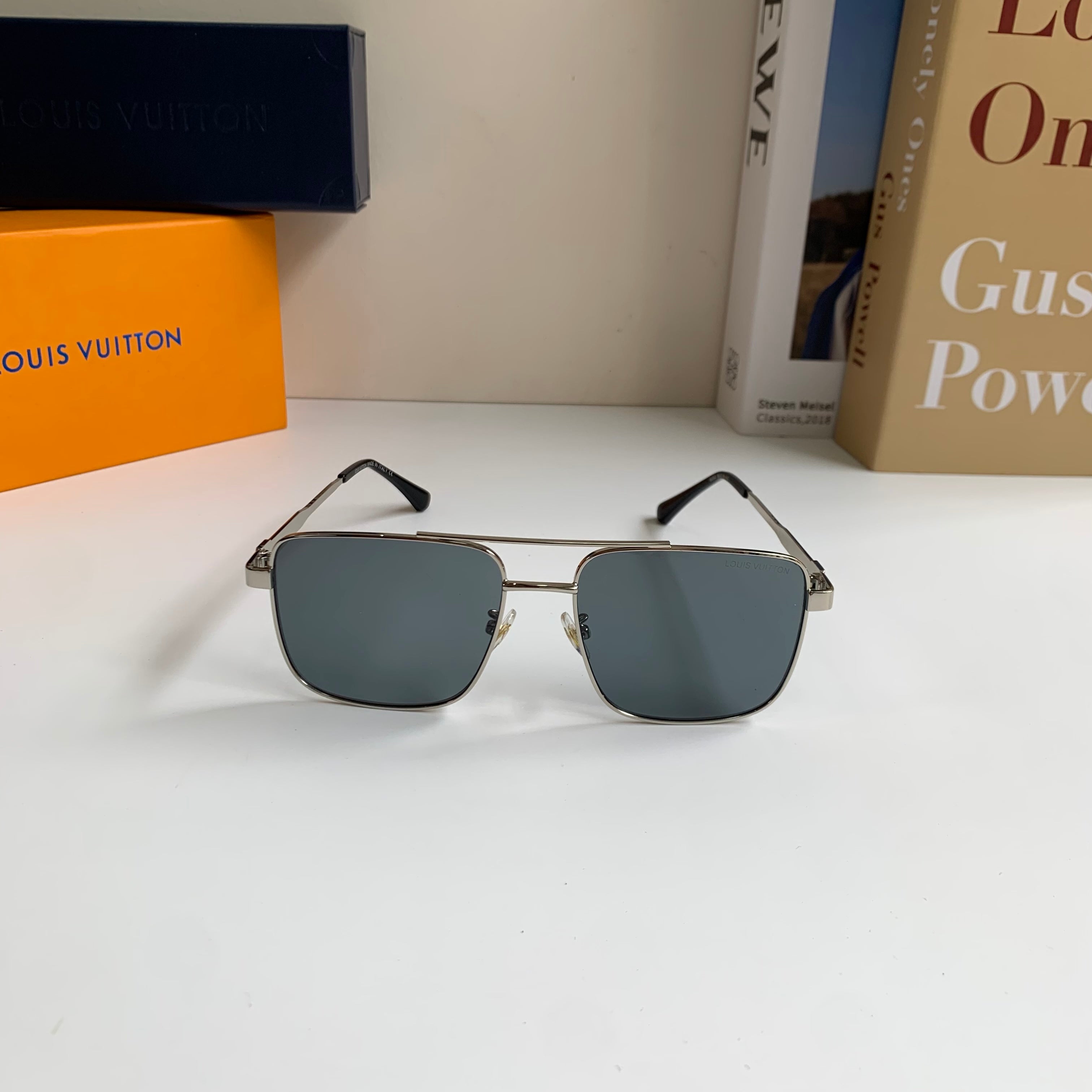 Louis Vuitton Metal Square Silver Lens Sunglasses for Men & Women - 398240 - detail image 3