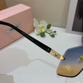 Miu Miu Square Brown Lens Sunglasses for Men & Women - 416295