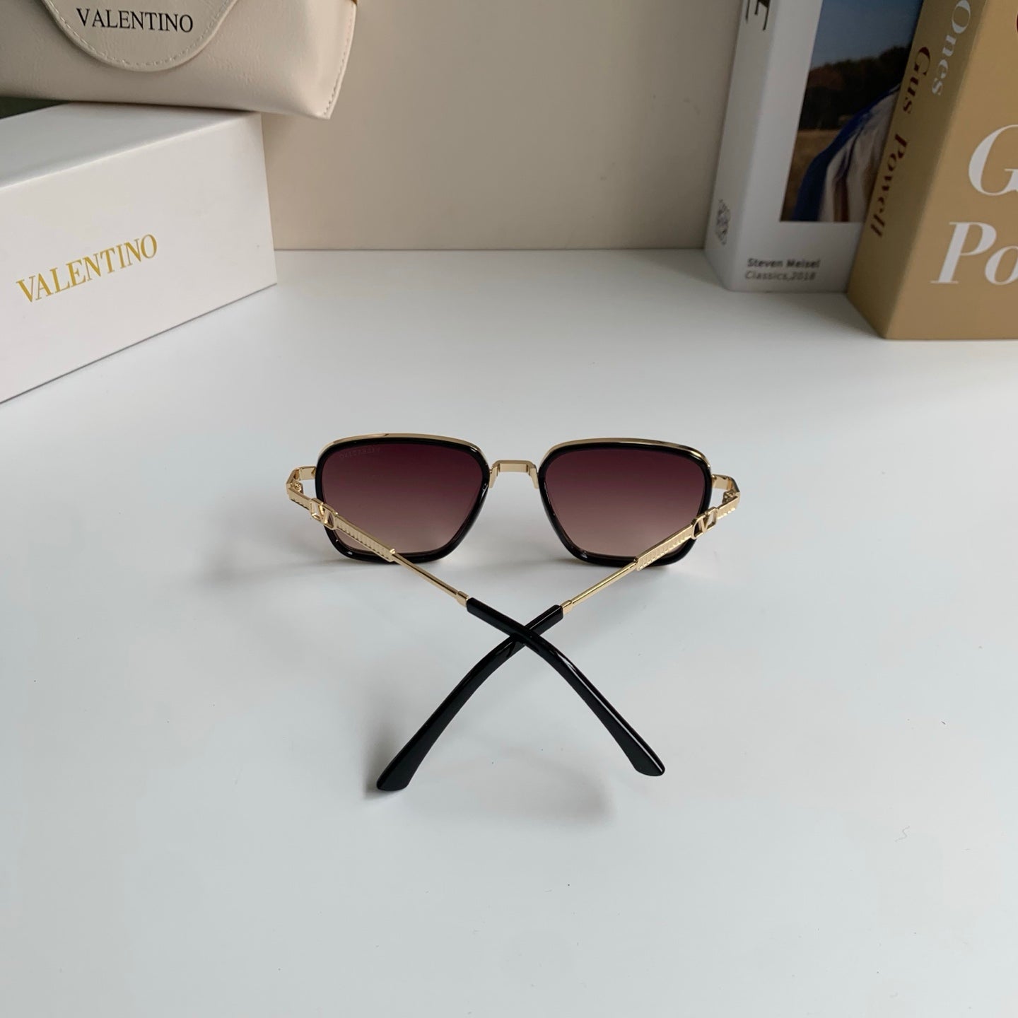 Valentino Metal Fashion Silver Lens Sunglasses for Men & Women - 416399 - detail image 7
