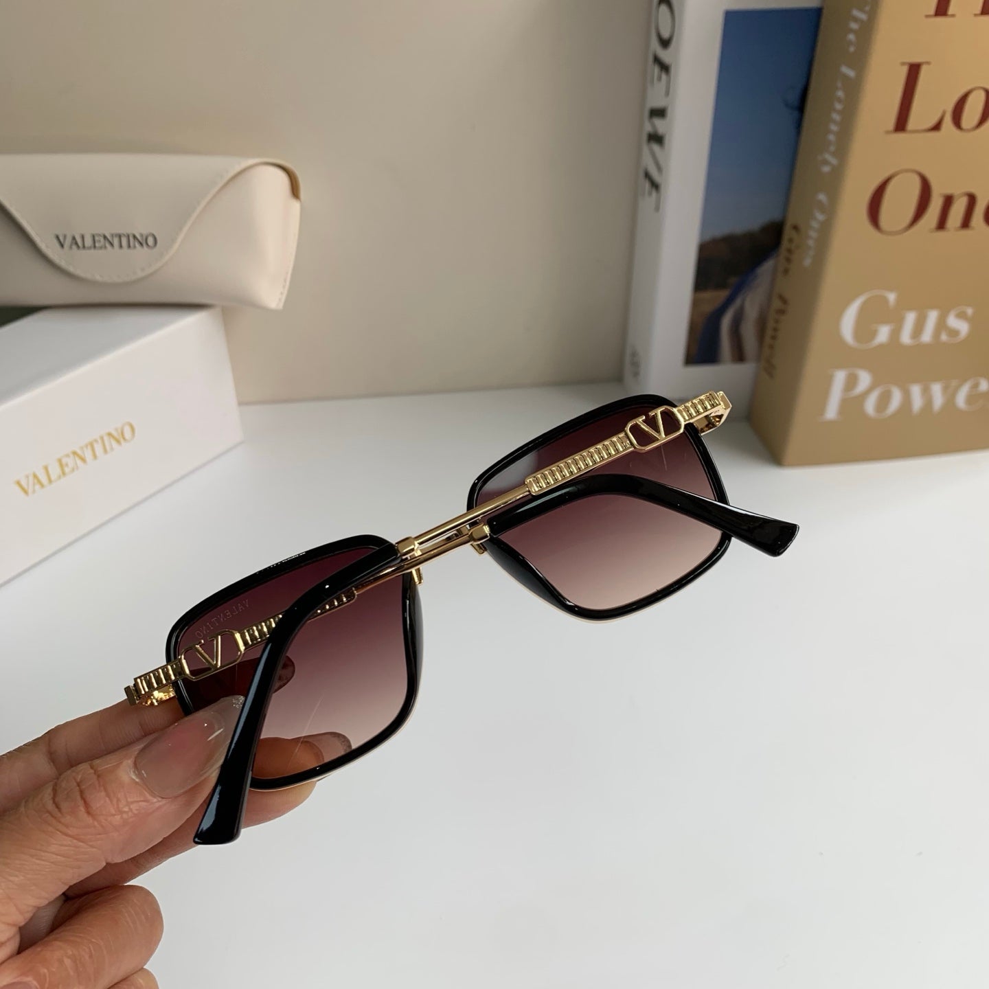 Valentino Metal Fashion Silver Lens Sunglasses for Men & Women - 416399 - detail image 6