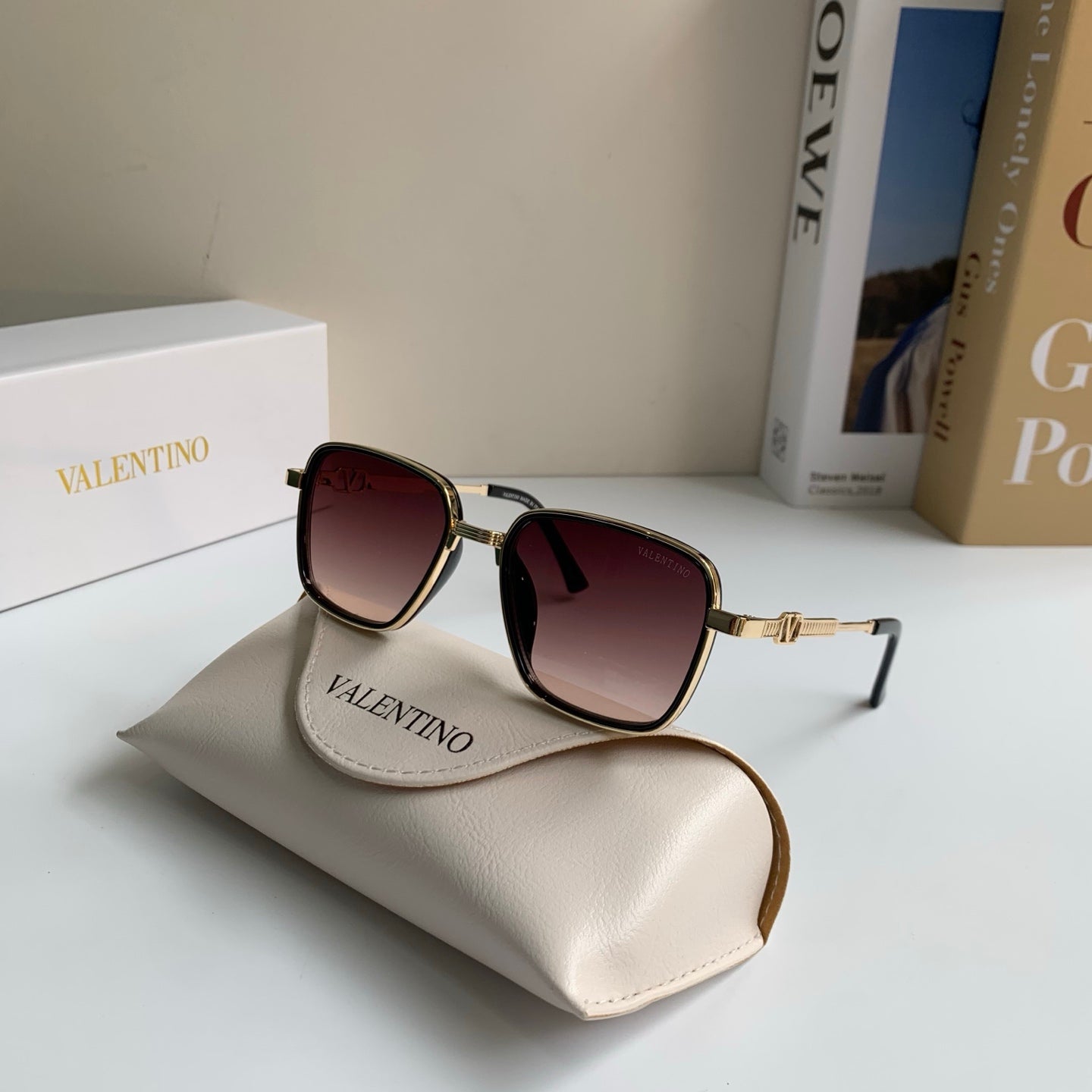 Valentino Metal Fashion Silver Lens Sunglasses for Men & Women - 416399 - detail image 4