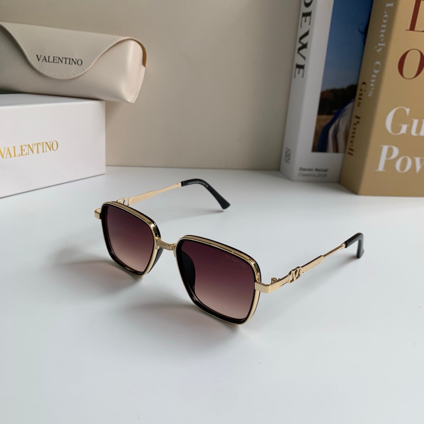 Valentino Metal Fashion Silver Lens Sunglasses for Men & Women - 416399 - detail image 2