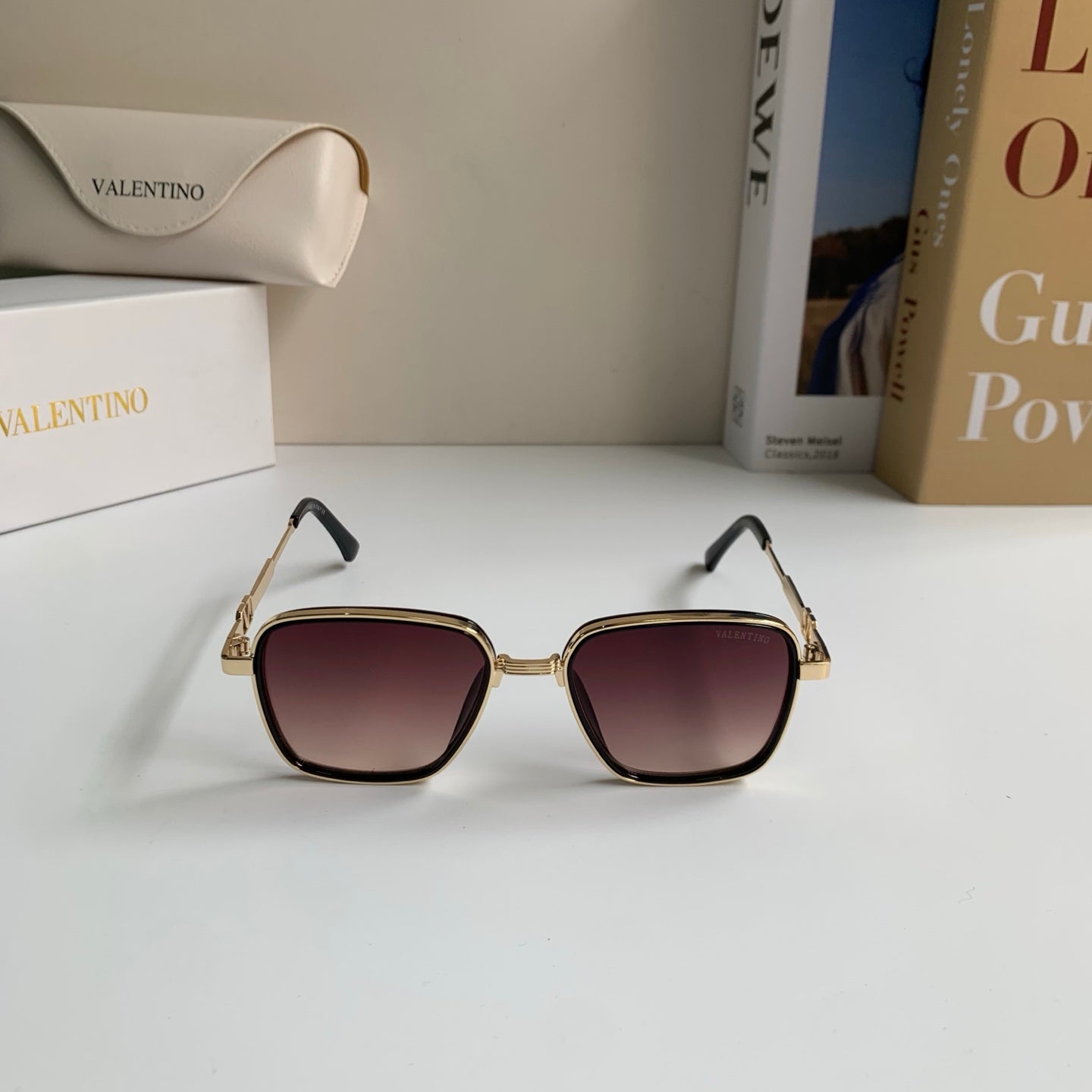 Valentino Metal Fashion Silver Lens Sunglasses for Men & Women - 416399 - detail image 3