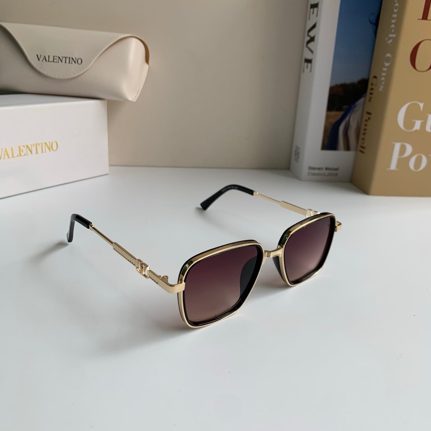 Valentino Metal Fashion Silver Lens Sunglasses for Men & Women - 416399