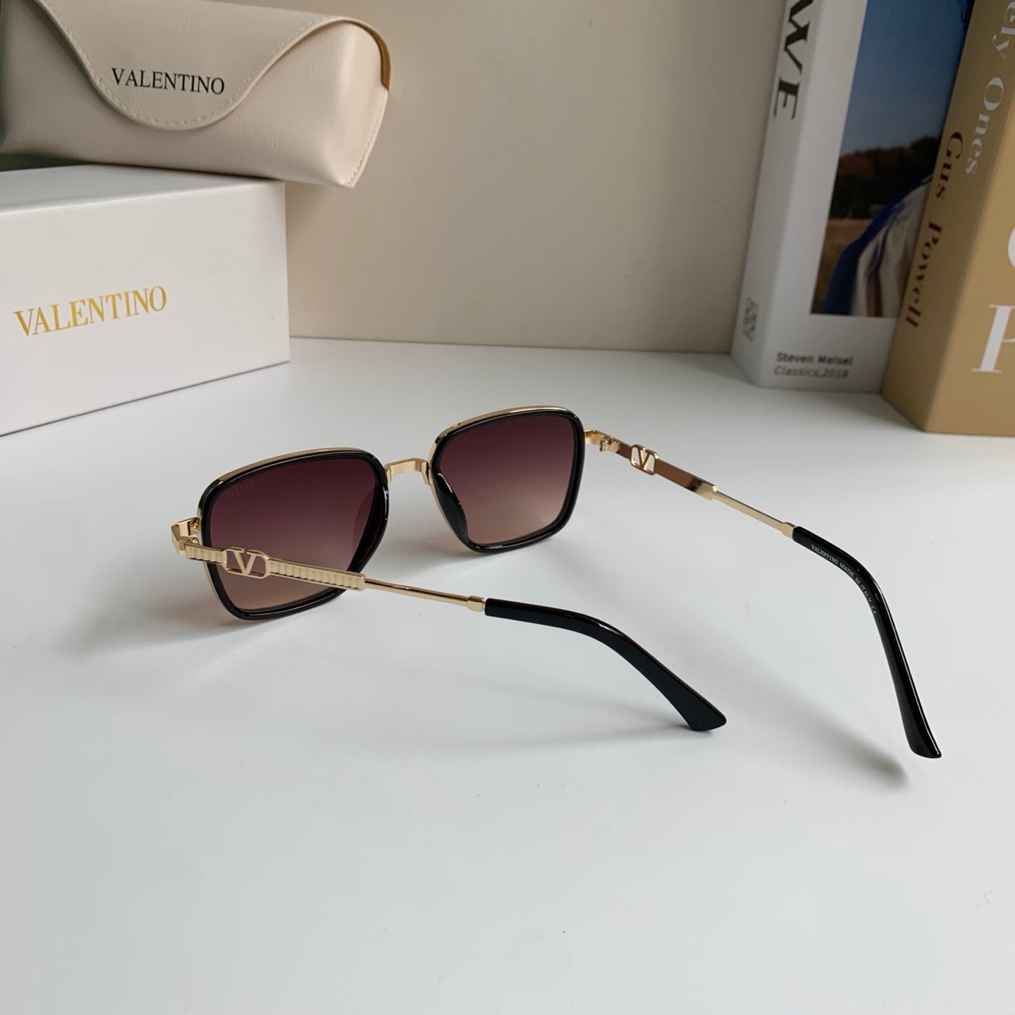 Valentino Metal Fashion Silver Lens Sunglasses for Men & Women - 416399 - detail image 8