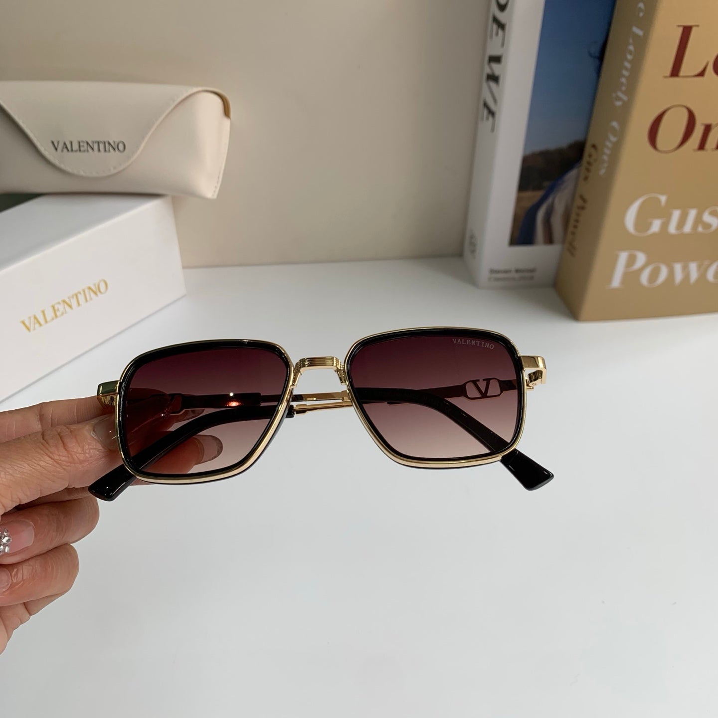 Valentino Metal Fashion Silver Lens Sunglasses for Men & Women - 416399 - detail image 5