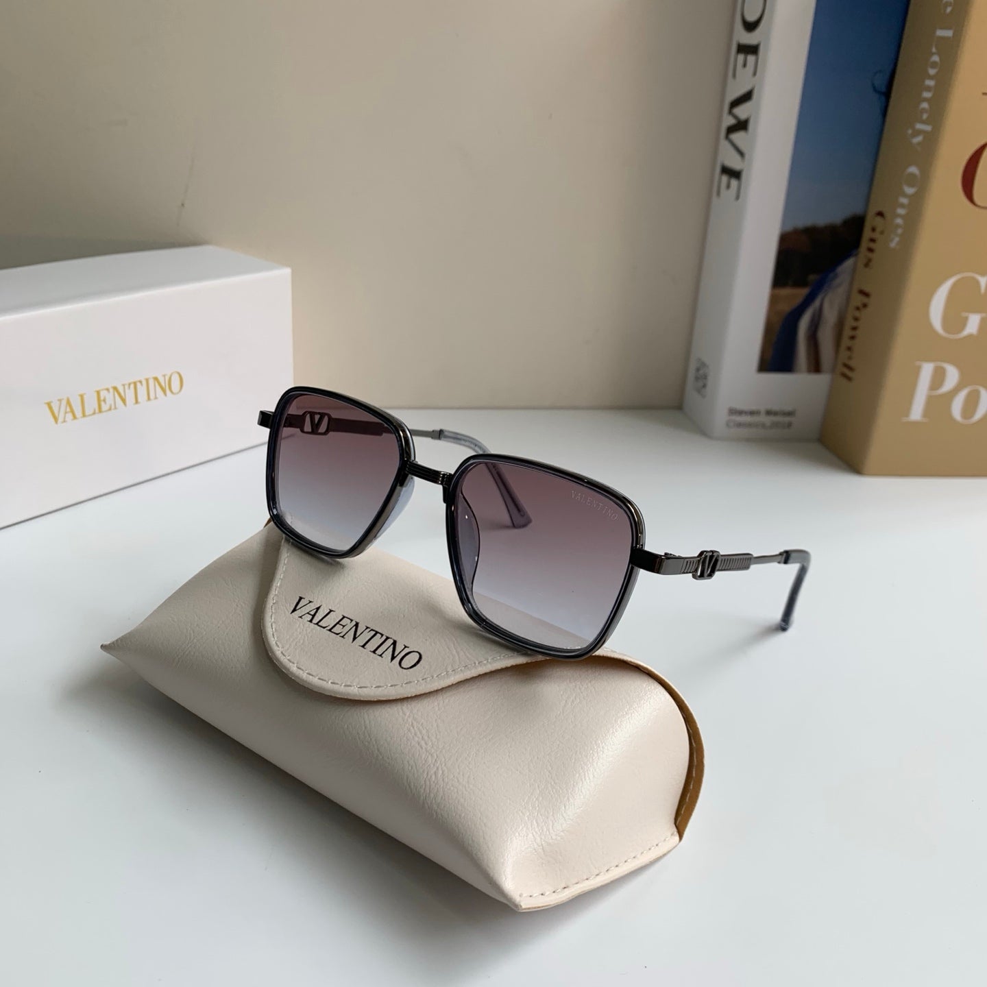 Valentino Metal Fashion Silver Lens Sunglasses for Men & Women - 416401 - detail image 4