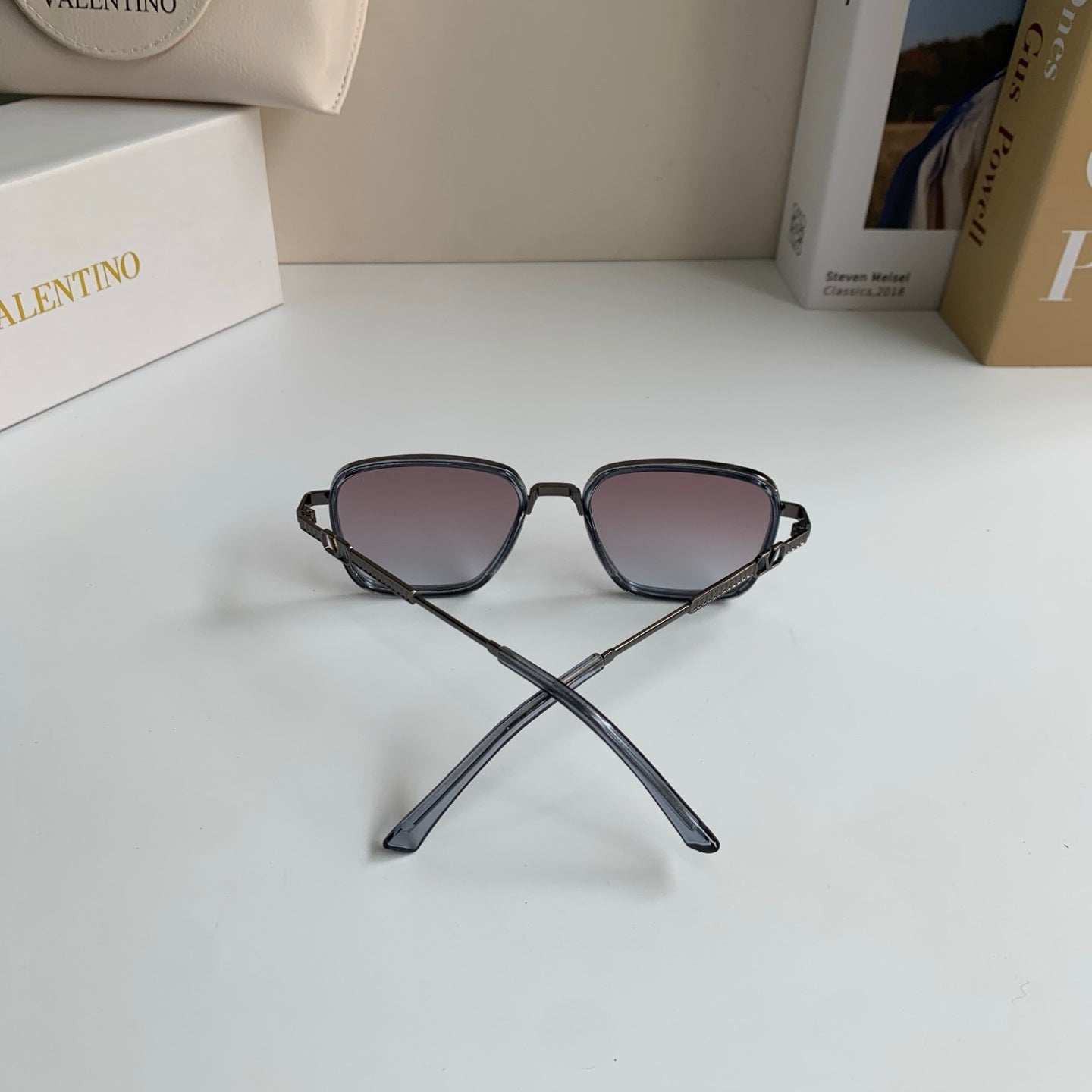 Valentino Metal Fashion Silver Lens Sunglasses for Men & Women - 158648 - detail image 8