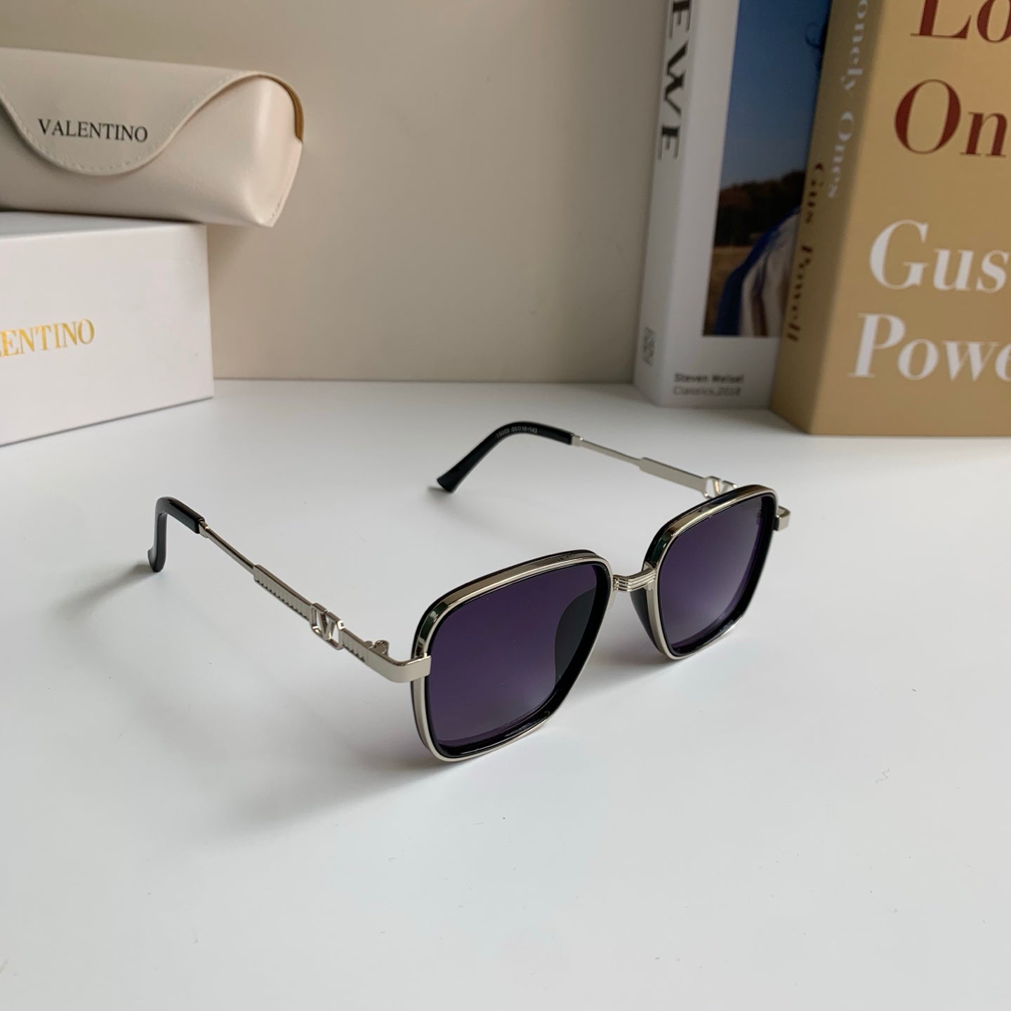 Valentino Metal Fashion Silver Lens Sunglasses for Men & Women - 416400