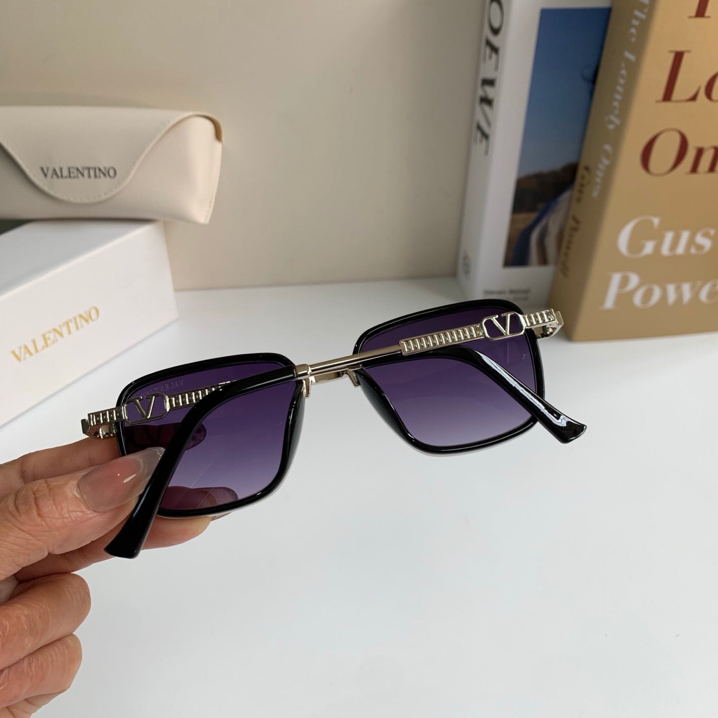 Valentino Metal Fashion Silver Lens Sunglasses for Men & Women - 416400 - detail image 6