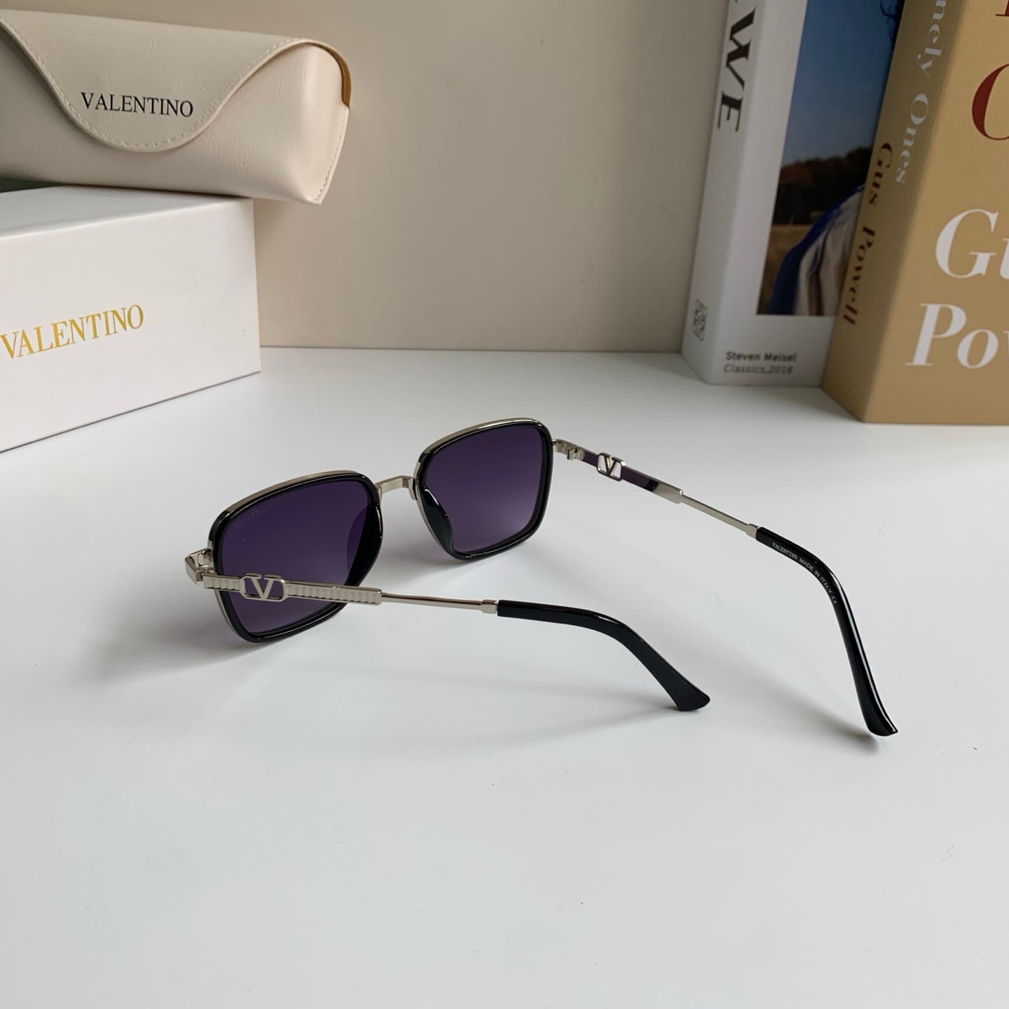 Valentino Metal Fashion Silver Lens Sunglasses for Men & Women - 416400 - detail image 8