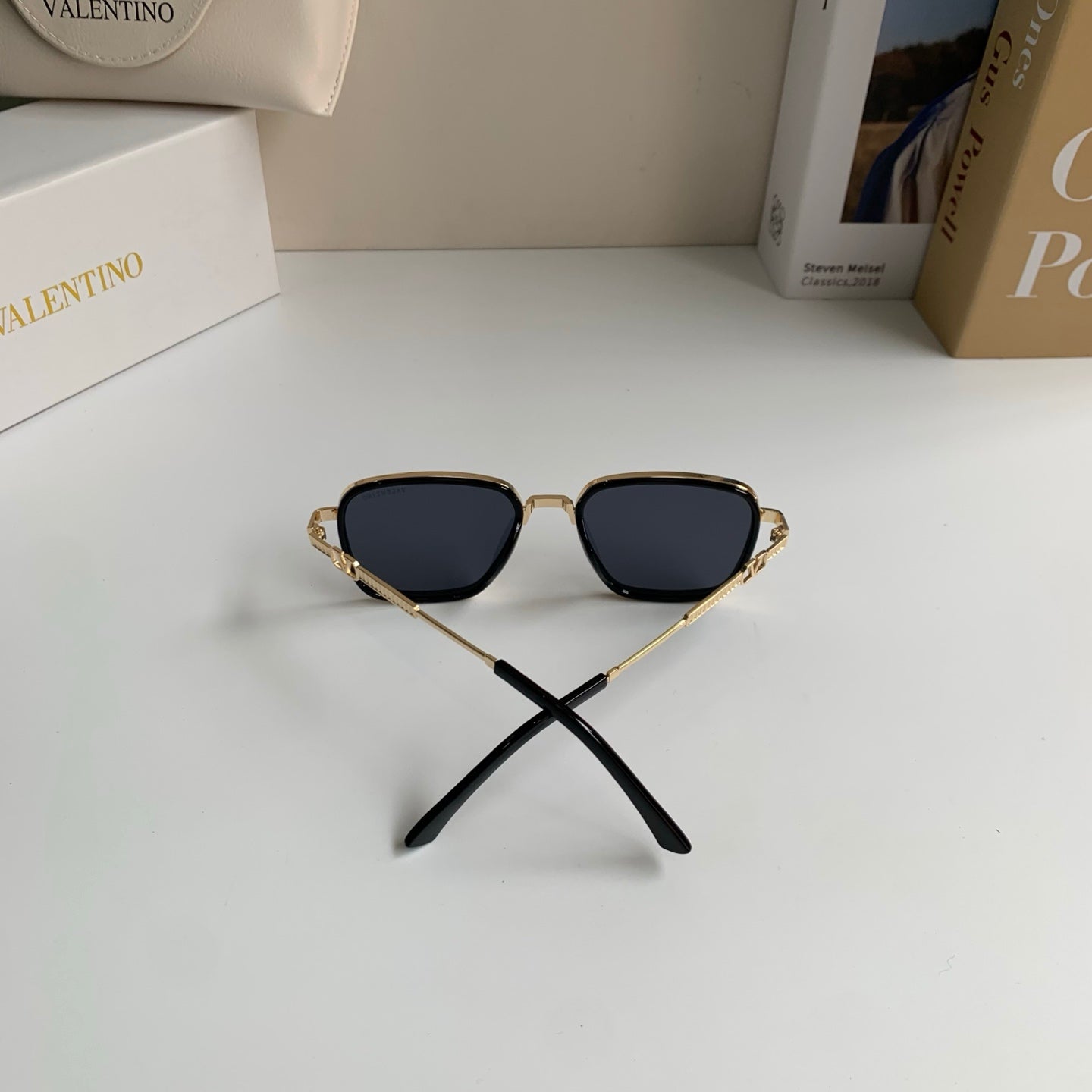 Valentino Metal Fashion Silver Lens Sunglasses for Men & Women - detail image 6