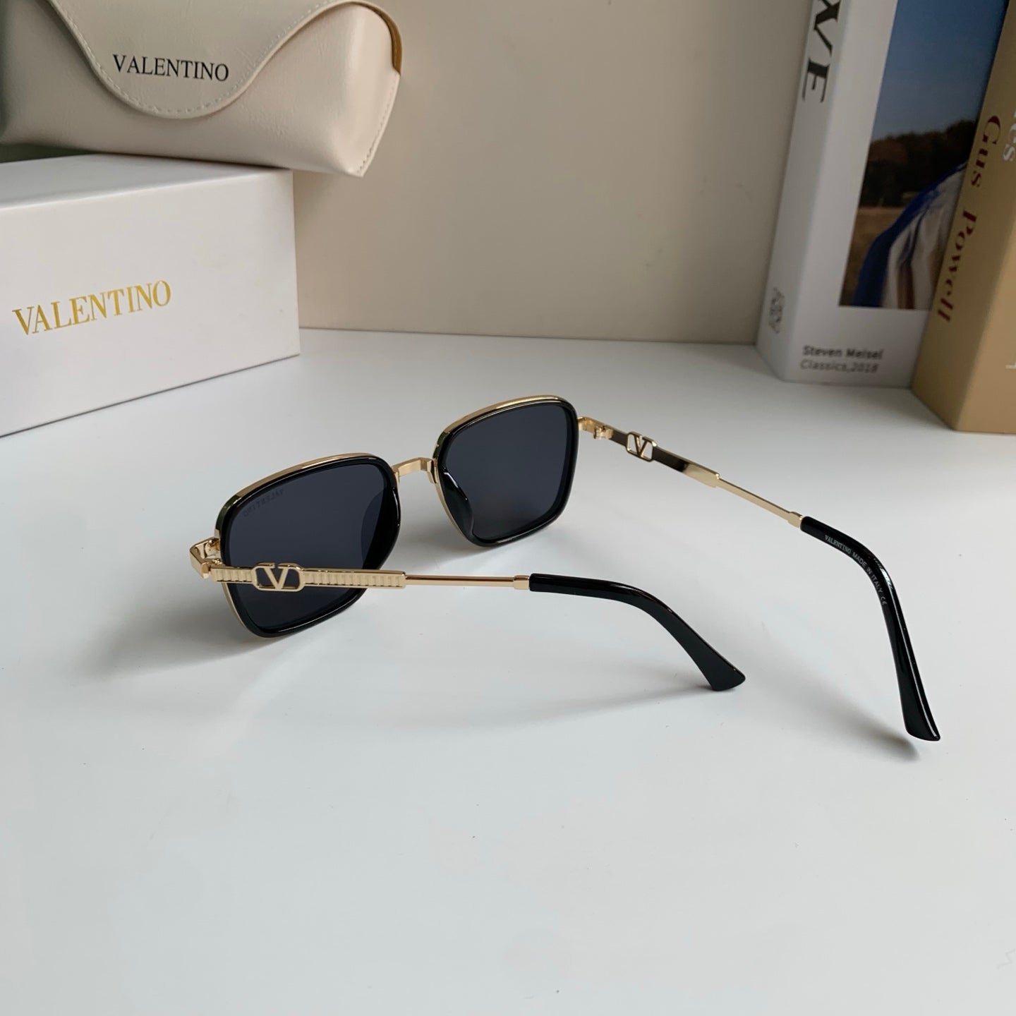 Valentino Metal Fashion Silver Lens Sunglasses for Men & Women - detail image 9