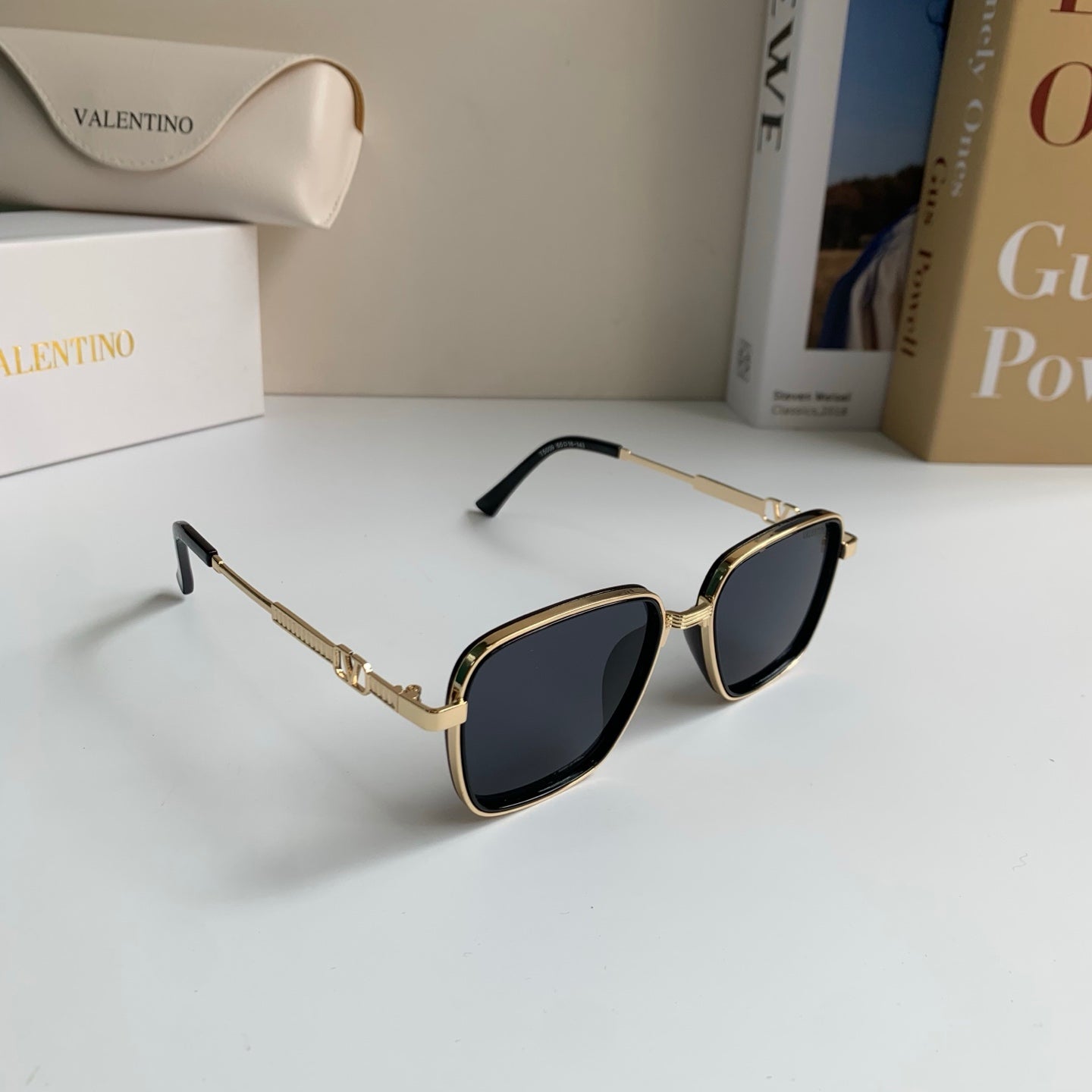 Valentino Metal Fashion Silver Lens Sunglasses for Men & Women
