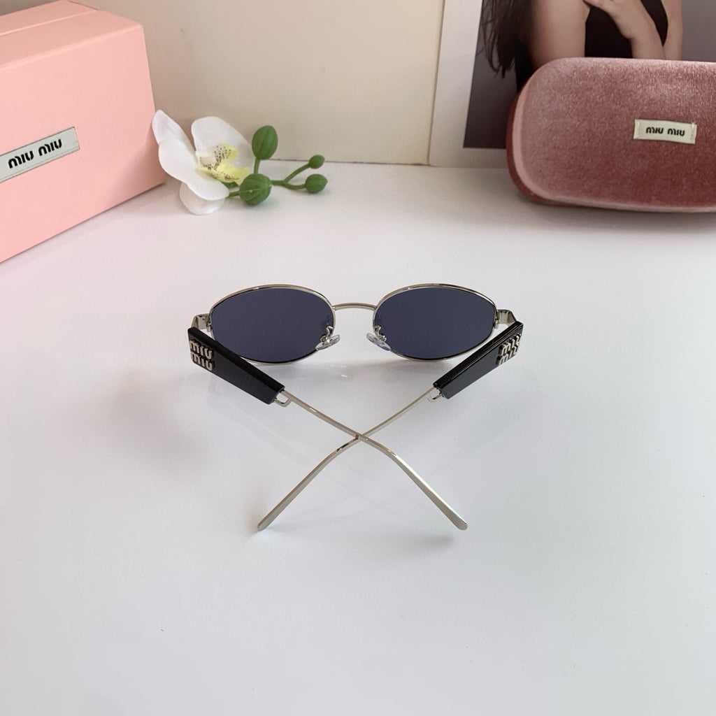 Miu Miu Round Silver Lens Sunglasses for Men & Women - 432693 - detail image 3