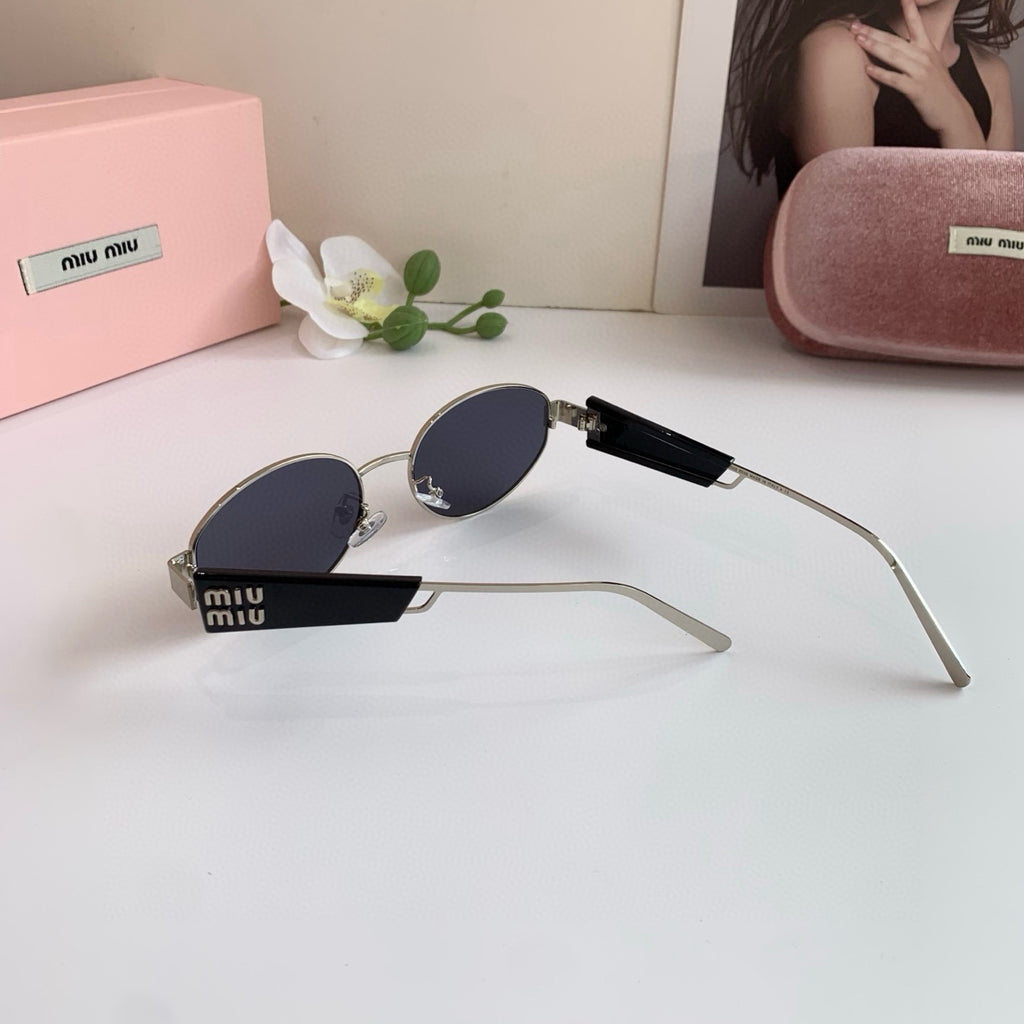Miu Miu Round Silver Lens Sunglasses for Men & Women - 432693 - detail image 2