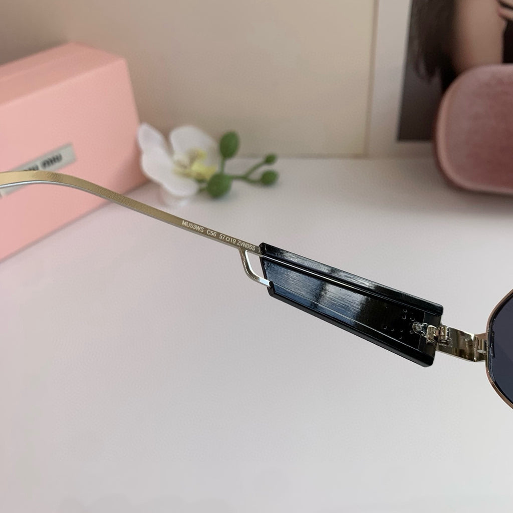 Miu Miu Round Silver Lens Sunglasses for Men & Women - 432693