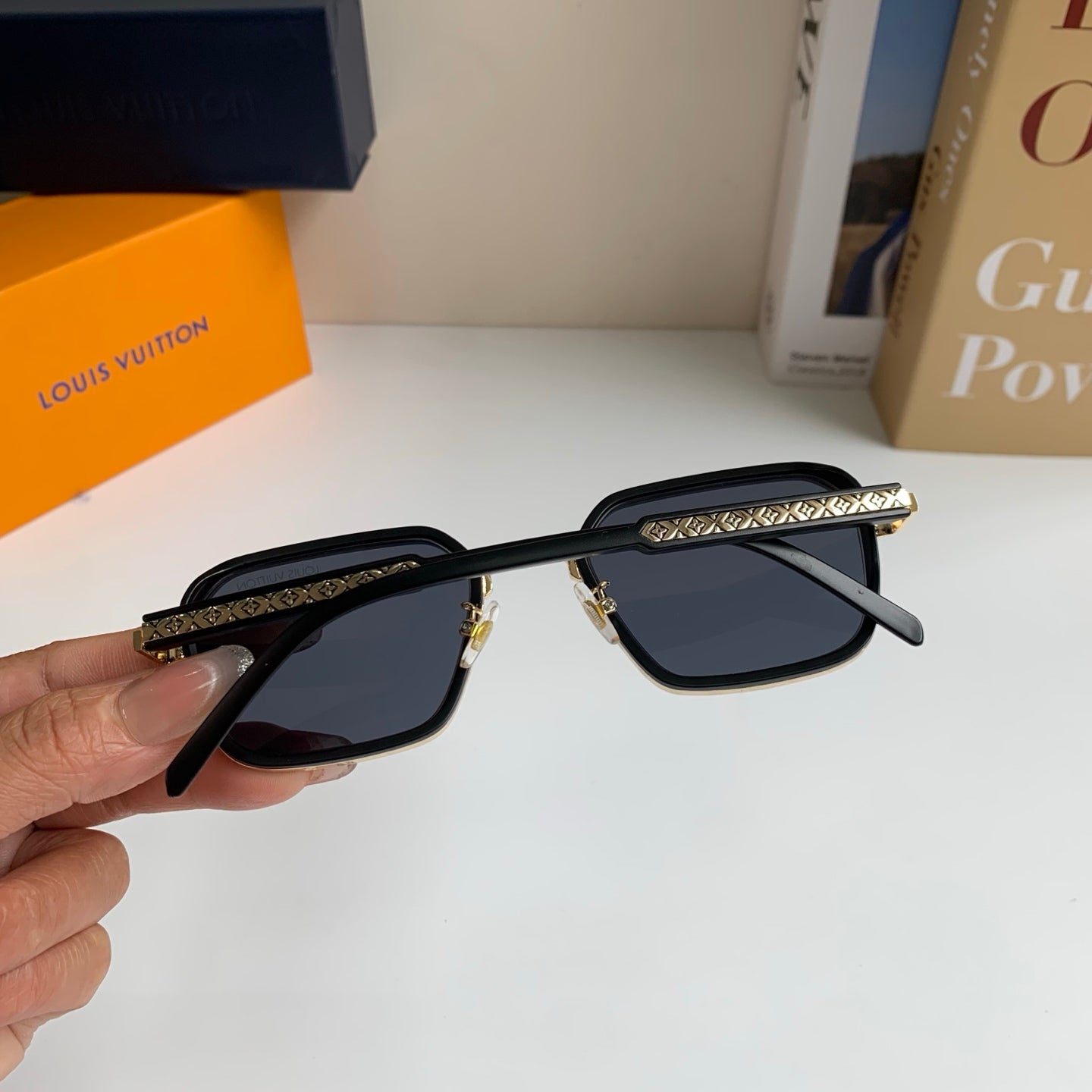 Louis Vuitton Square Silver Lens Sunglasses for Men & Women - 357565 - detail image 6