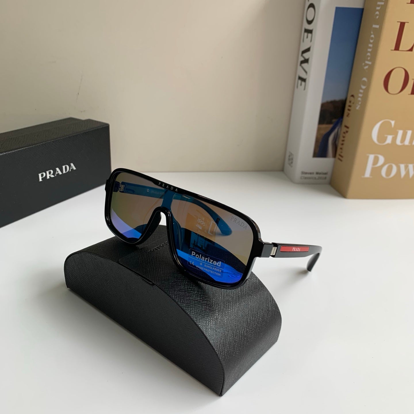 Prada Square Blue Lens Sunglasses for Men & Women - 372064 - detail image 5