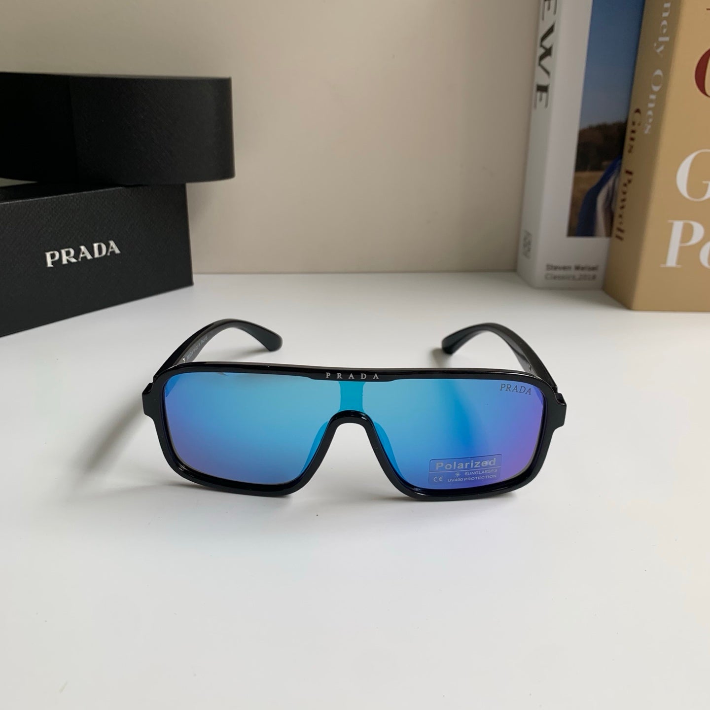 Prada Square Blue Lens Sunglasses for Men & Women - 372064 - detail image 3