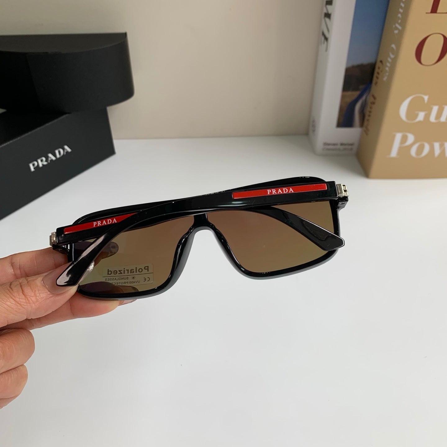Prada Square Blue Lens Sunglasses for Men & Women - 372064 - detail image 6