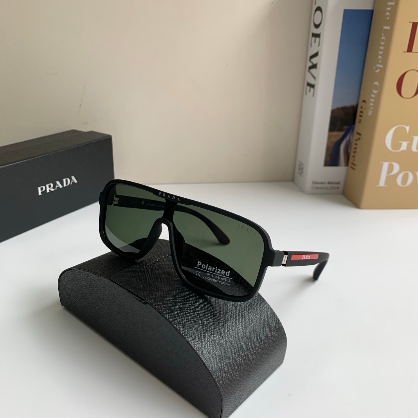 Prada Square Black Lens Sunglasses for Men & Women - 372065 - detail image 4
