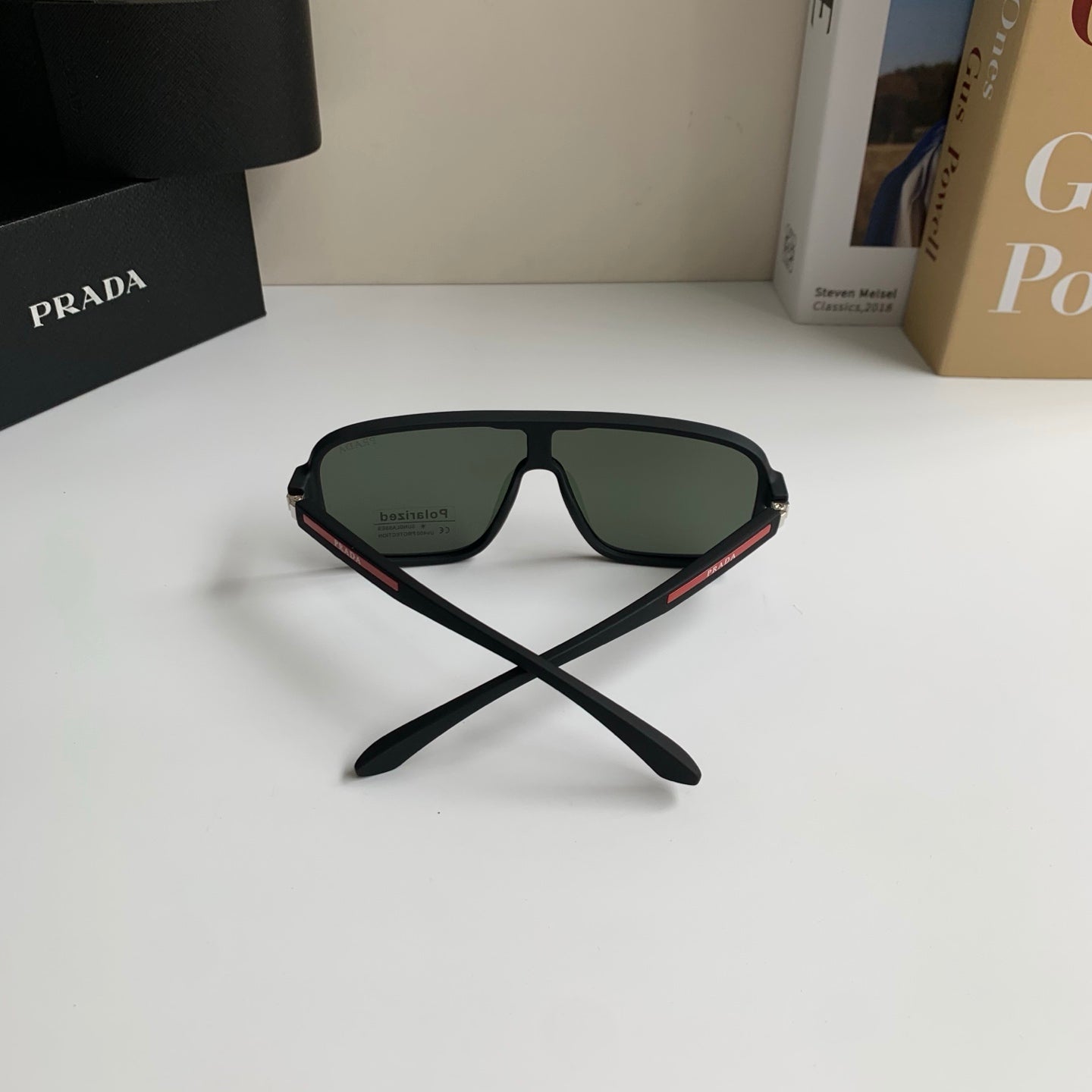 Prada Square Black Lens Sunglasses for Men & Women - 372065 - detail image 8