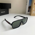 Prada Square Black Lens Sunglasses for Men & Women - 372065