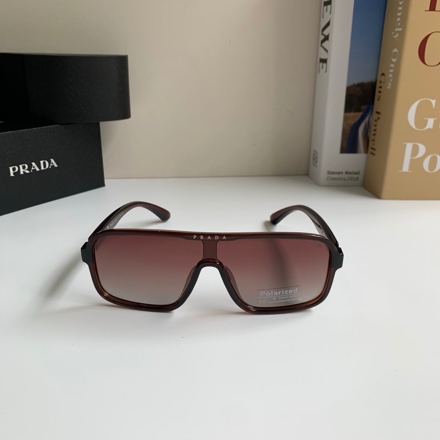 Prada Square Black Lens Sunglasses for Men & Women - 372066 - detail image 3