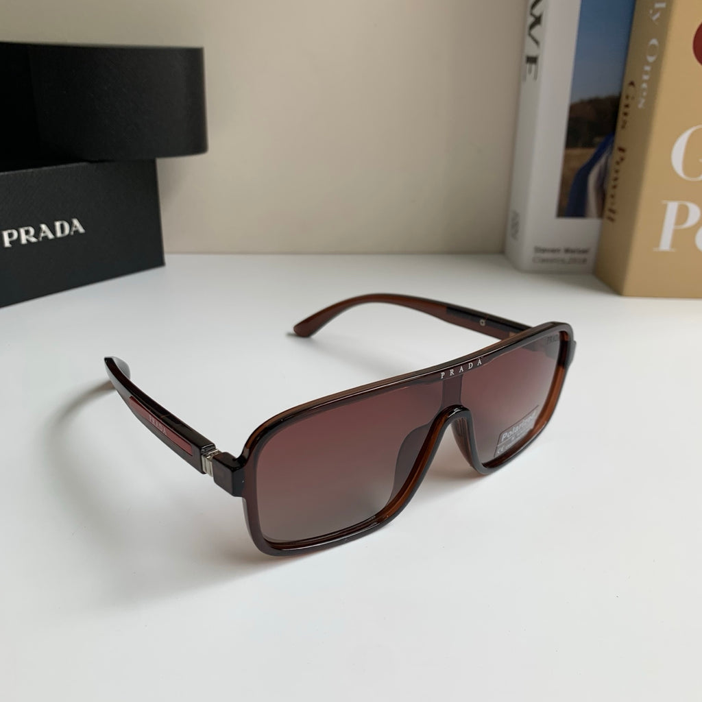 Prada Square Black Lens Sunglasses for Men & Women - 372066