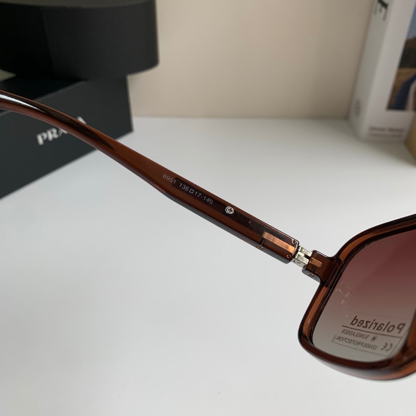 Prada Square Black Lens Sunglasses for Men & Women - 372066 - detail image 6