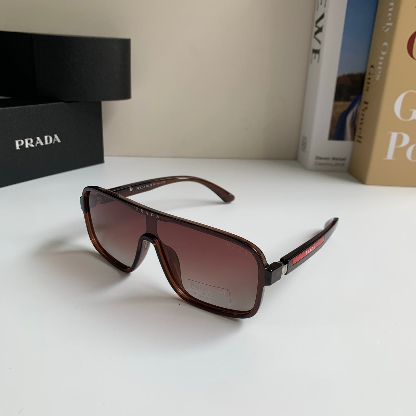 Prada Square Black Lens Sunglasses for Men & Women - 372066 - detail image 2