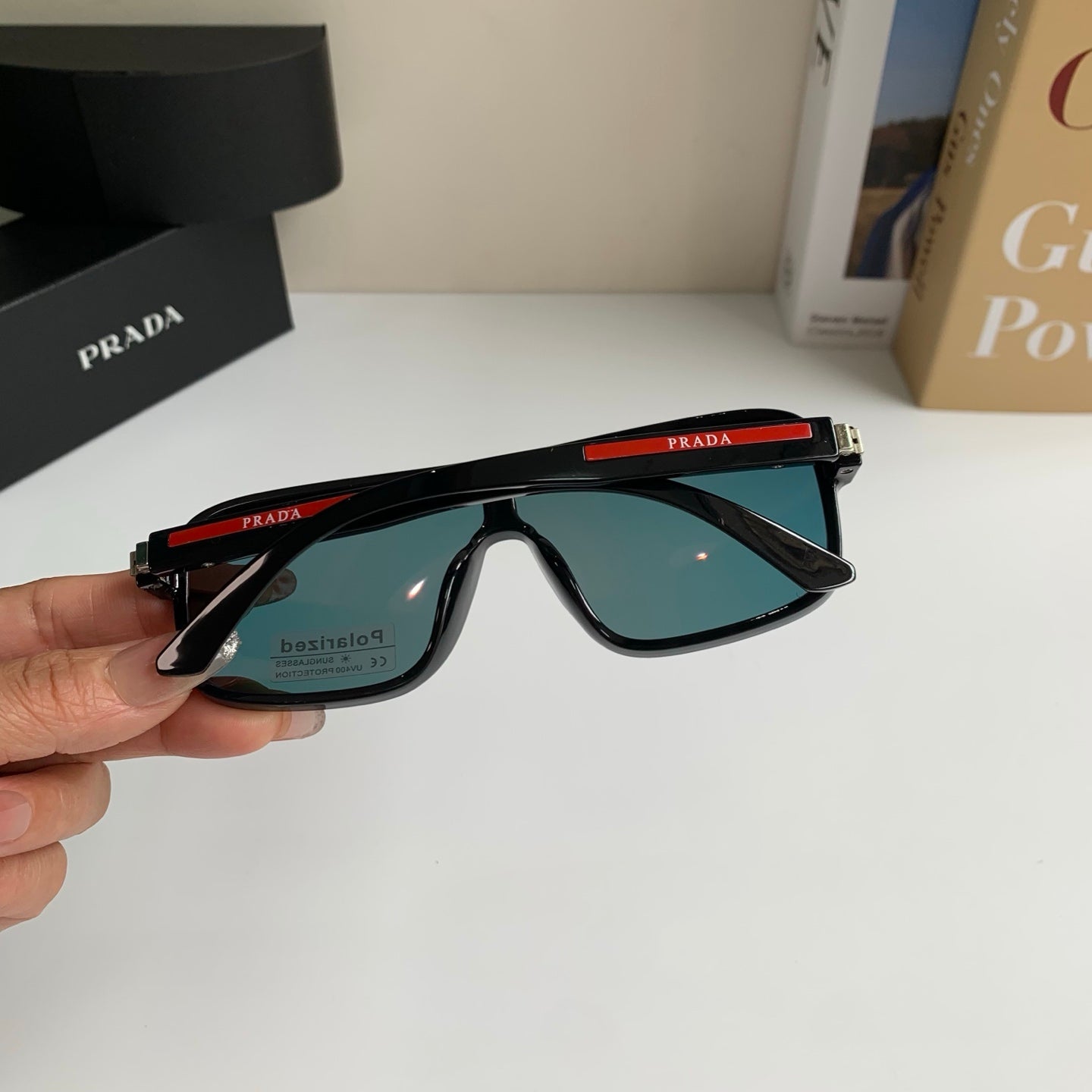 Prada Square Orange Lens Sunglasses for Men & Women - 372067 - detail image 6