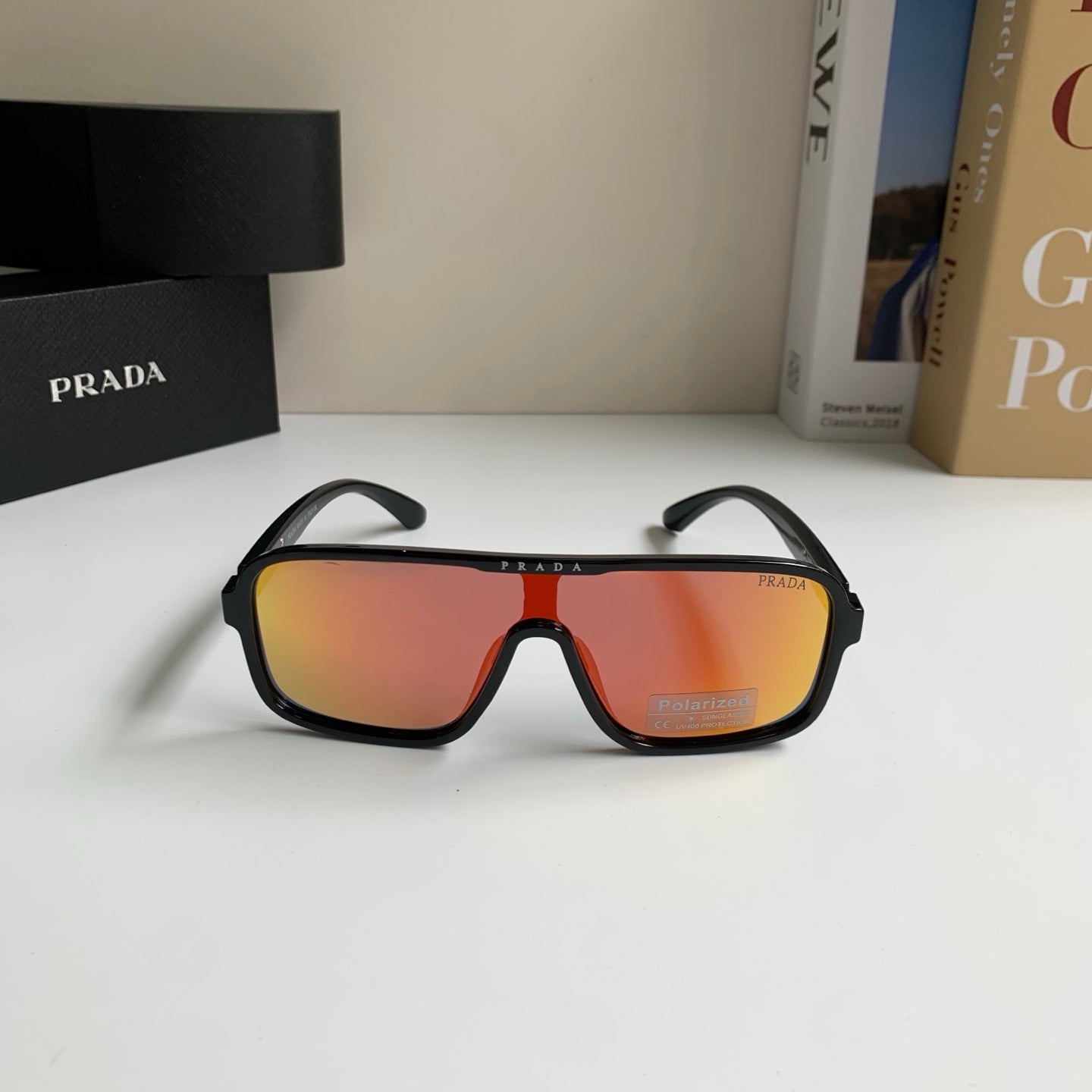 Prada Square Orange Lens Sunglasses for Men & Women - 372067 - detail image 3