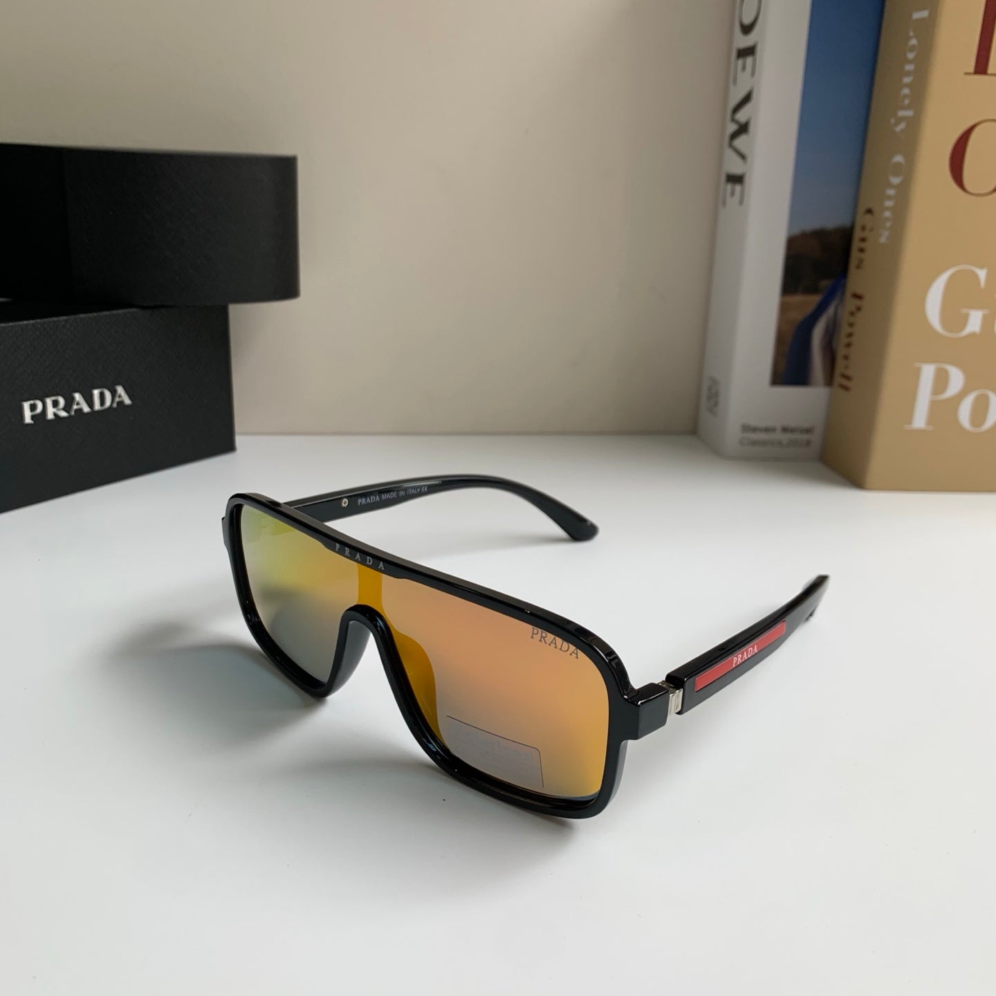 Prada Square Orange Lens Sunglasses for Men & Women - 372067 - detail image 2