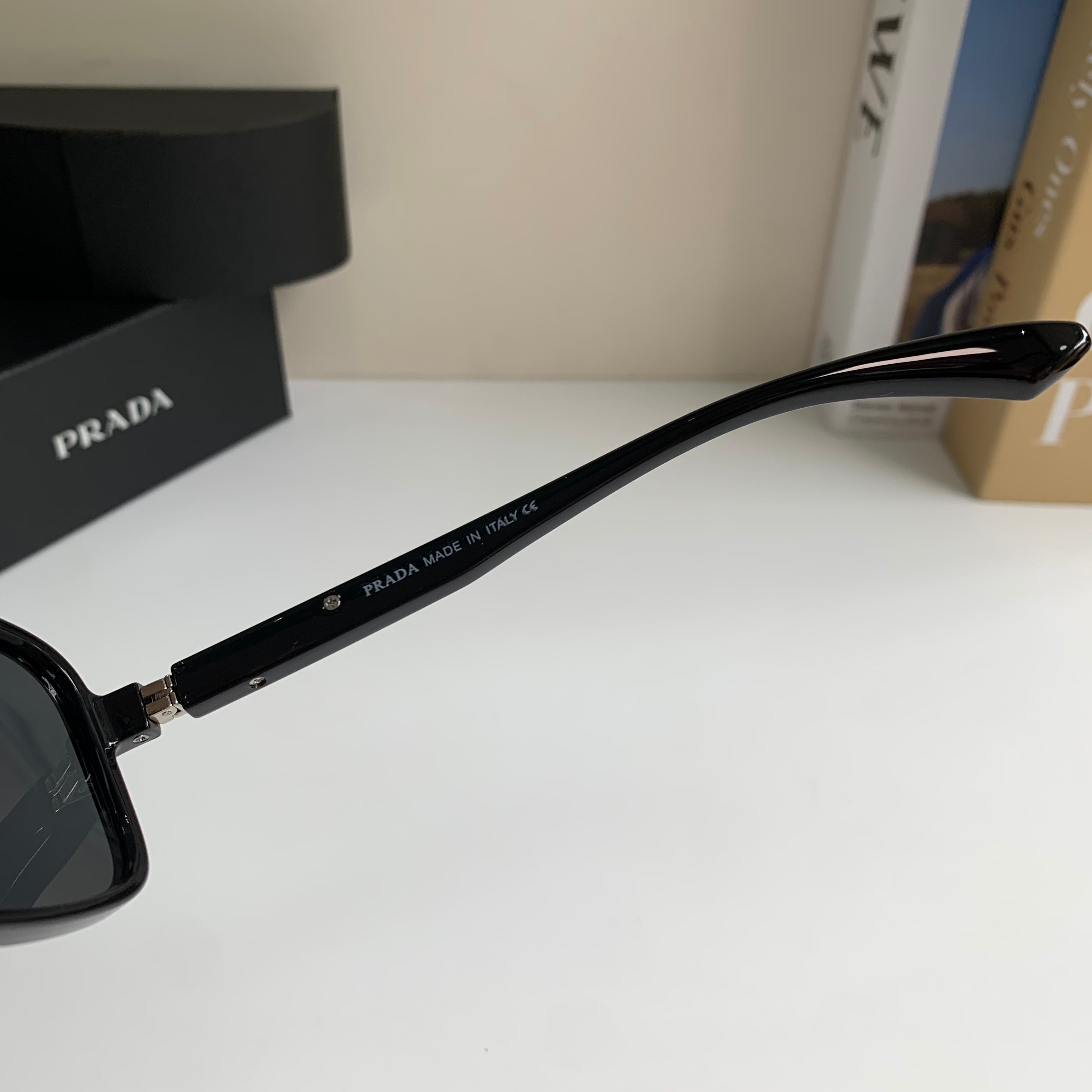 Prada Square Black Lens Sunglasses for Men & Women - 372068 - detail image 6