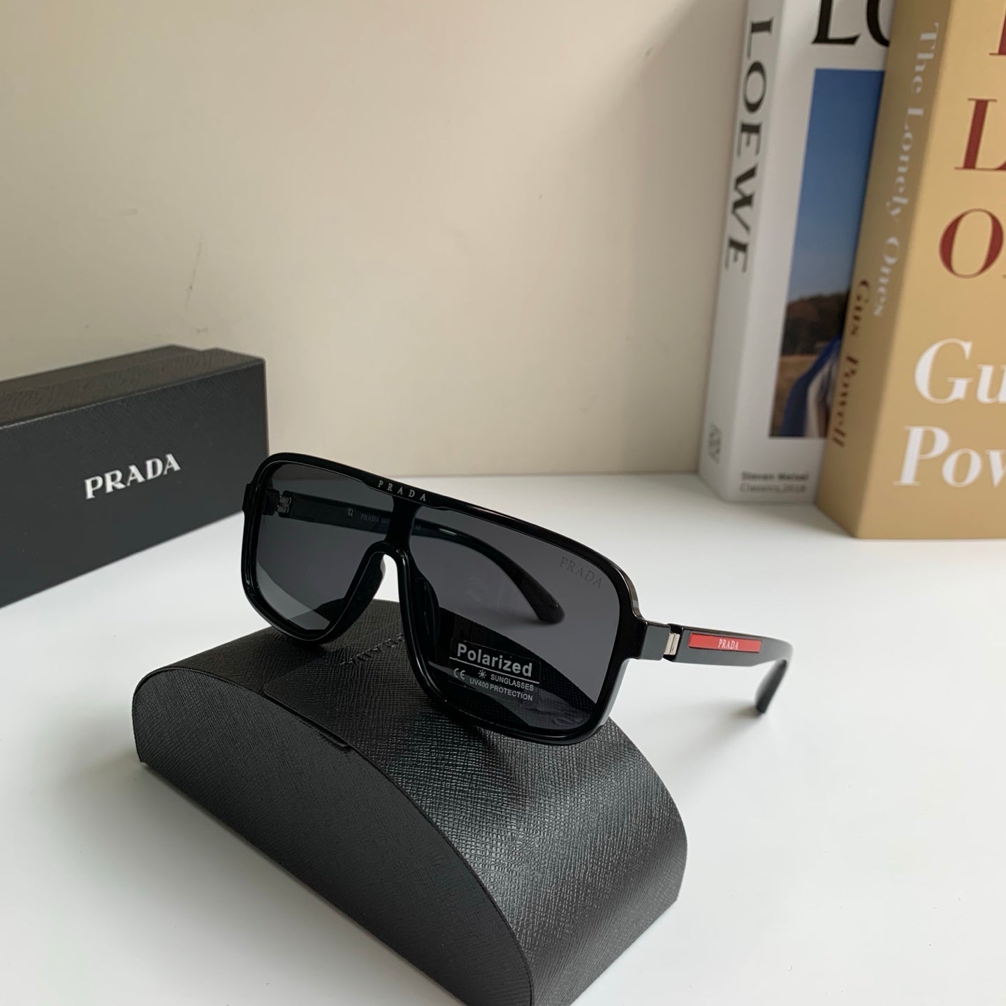 Prada Square Black Lens Sunglasses for Men & Women - 372068 - detail image 4