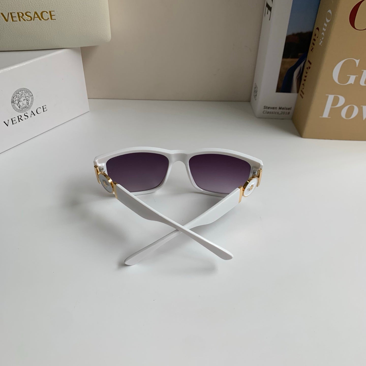 Versace Polarized Square Silver Lens Sunglasses for Men & Women - 372516 - detail image 7