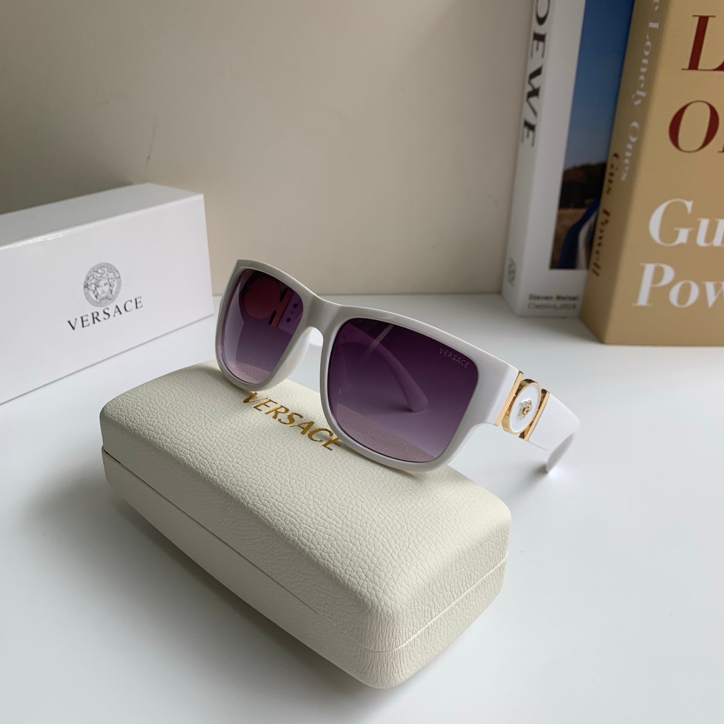 Versace Polarized Square Silver Lens Sunglasses for Men & Women - 372516 - detail image 5