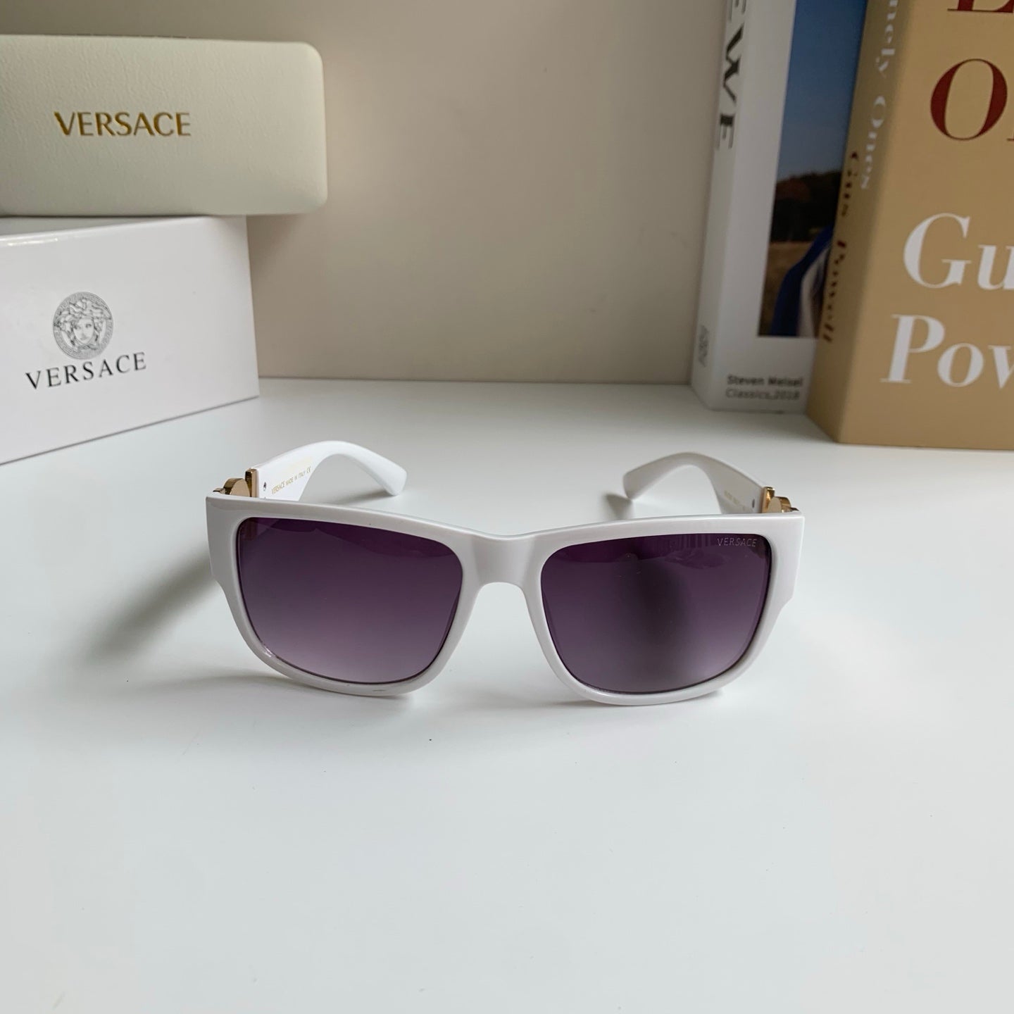Versace Polarized Square Silver Lens Sunglasses for Men & Women - 372516 - detail image 3