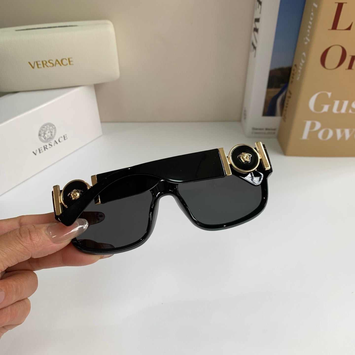 Versace Polarized Square Silver Lens Sunglasses for Men & Women - 372518 - detail image 7