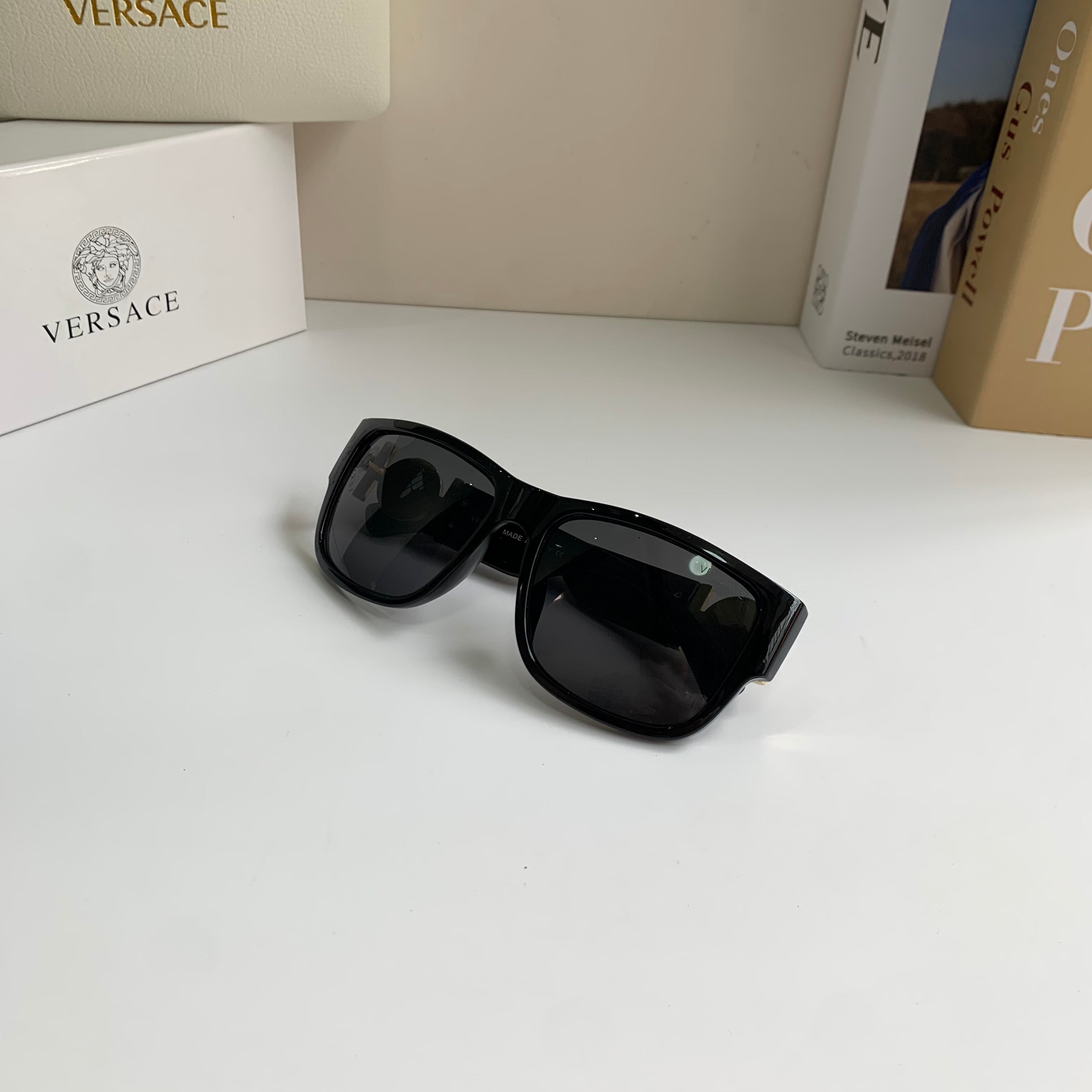 Versace Polarized Square Silver Lens Sunglasses for Men & Women - 372518 - detail image 4