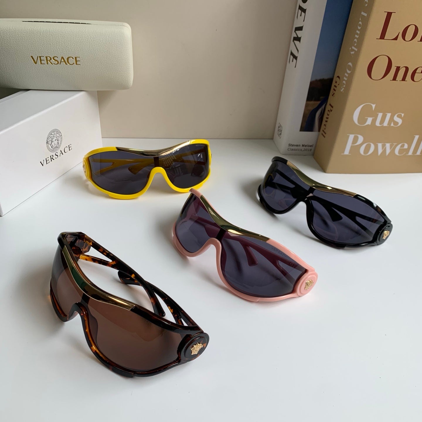 Versace Oversized Red Lens Sunglasses for Men & Women - detail image 8