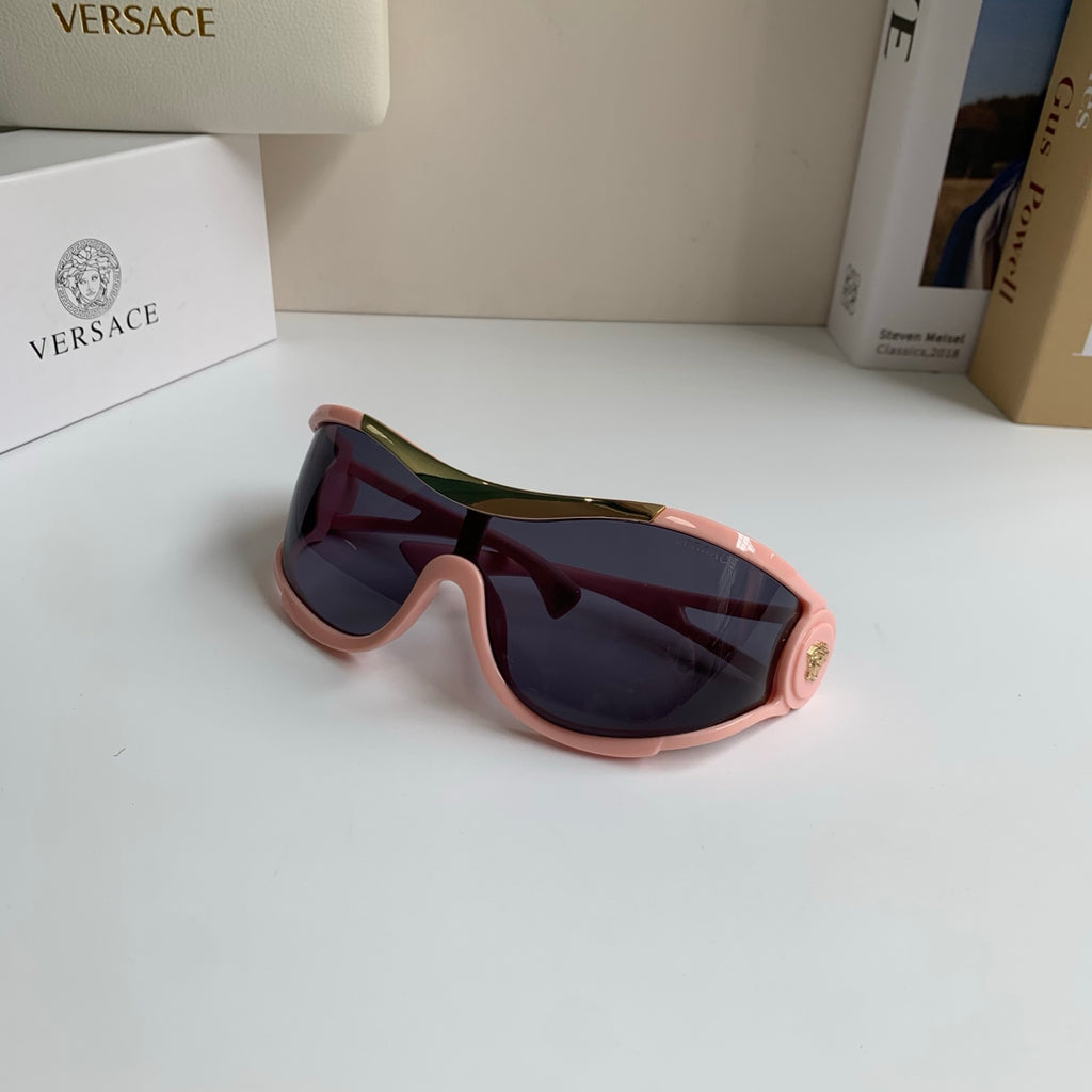 Versace Oversized Red Lens Sunglasses for Men & Women - detail image 4