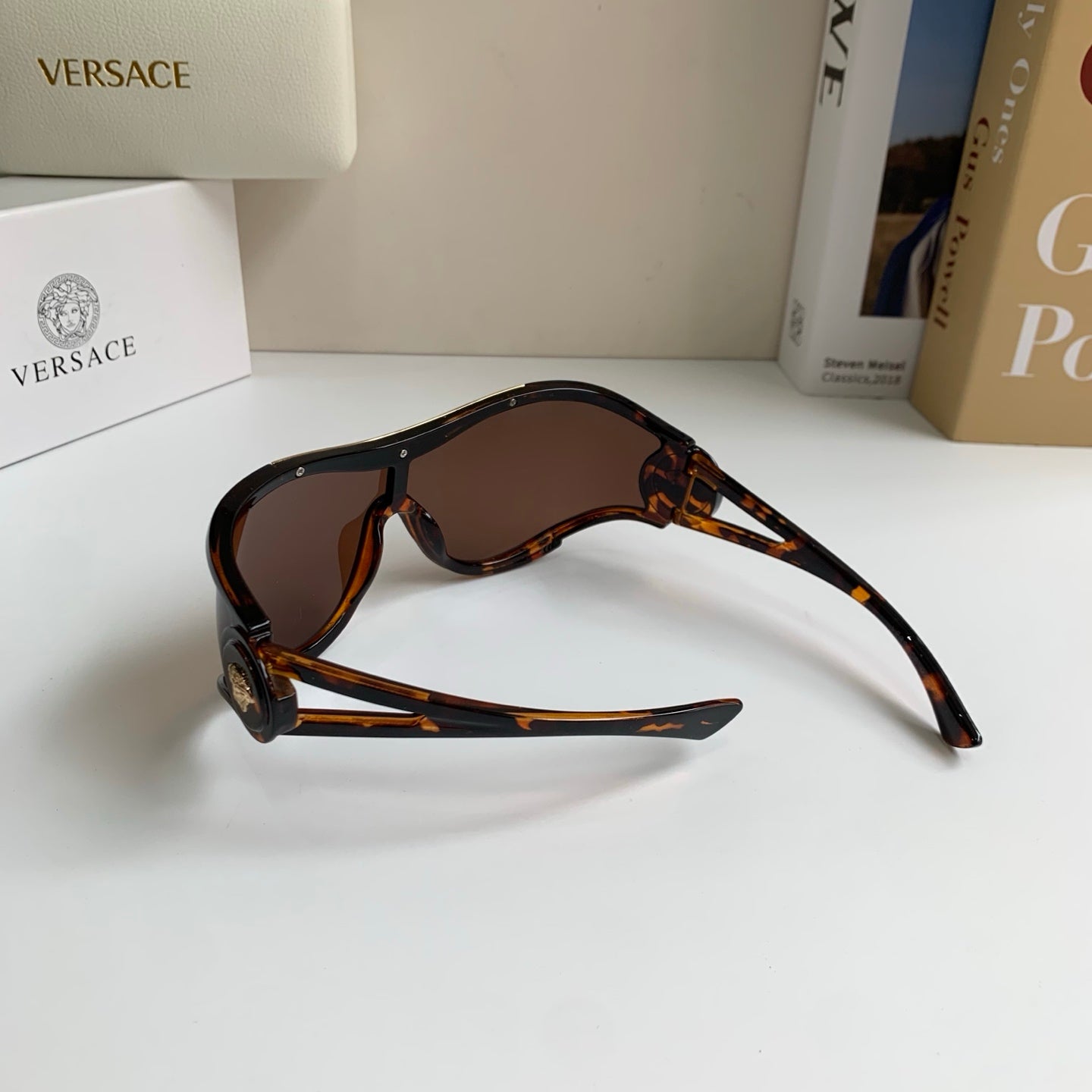 Versace Oversized Black Lens Sunglasses for Men & Women - 466230 - detail image 6
