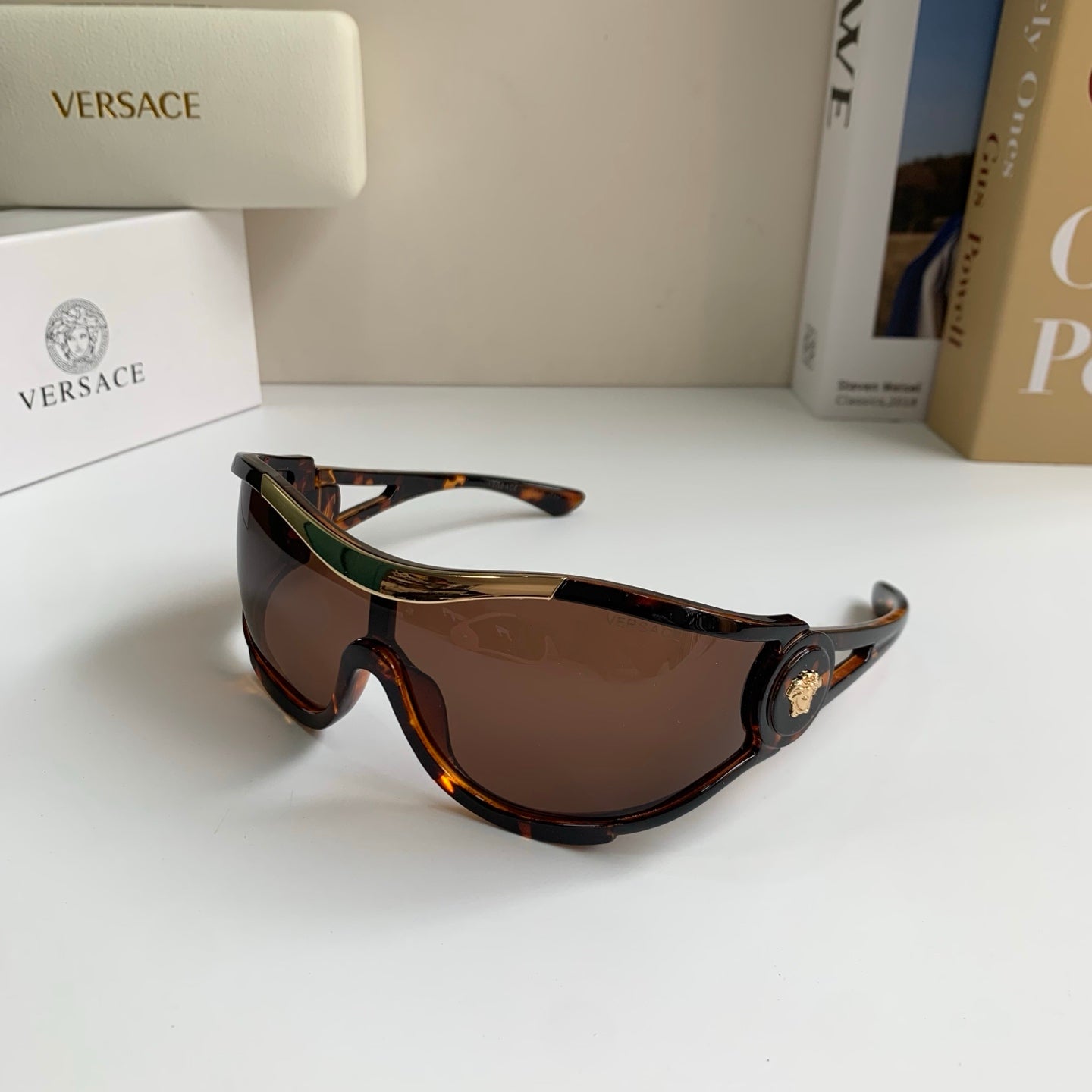 Versace Oversized Black Lens Sunglasses for Men & Women - 466230 - detail image 2