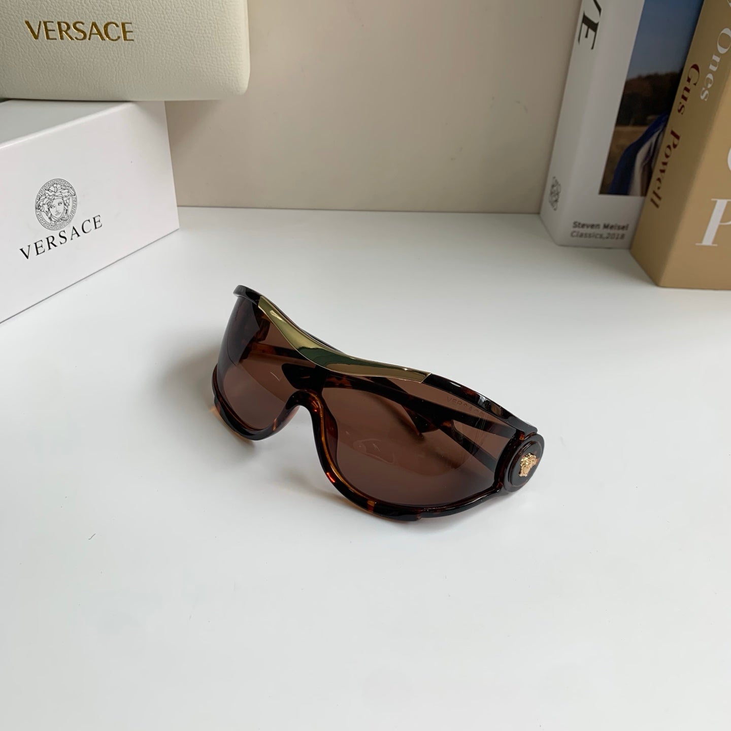 Versace Oversized Black Lens Sunglasses for Men & Women - 466230 - detail image 4