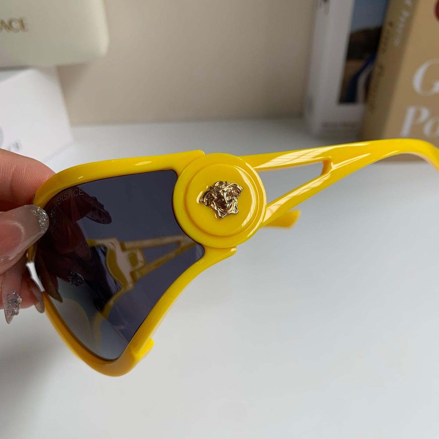 Versace Oversized Brown Lens Sunglasses for Men & Women - 466231 - detail image 6