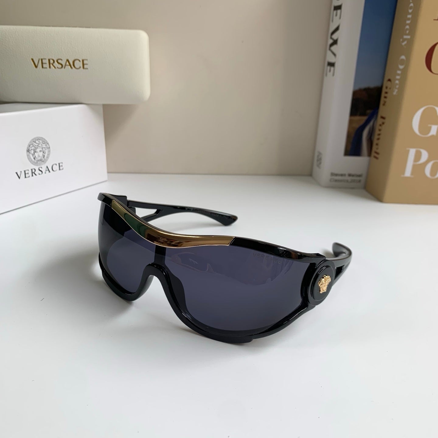 Versace Oversized Black Lens Sunglasses for Men & Women - 466232 - detail image 2