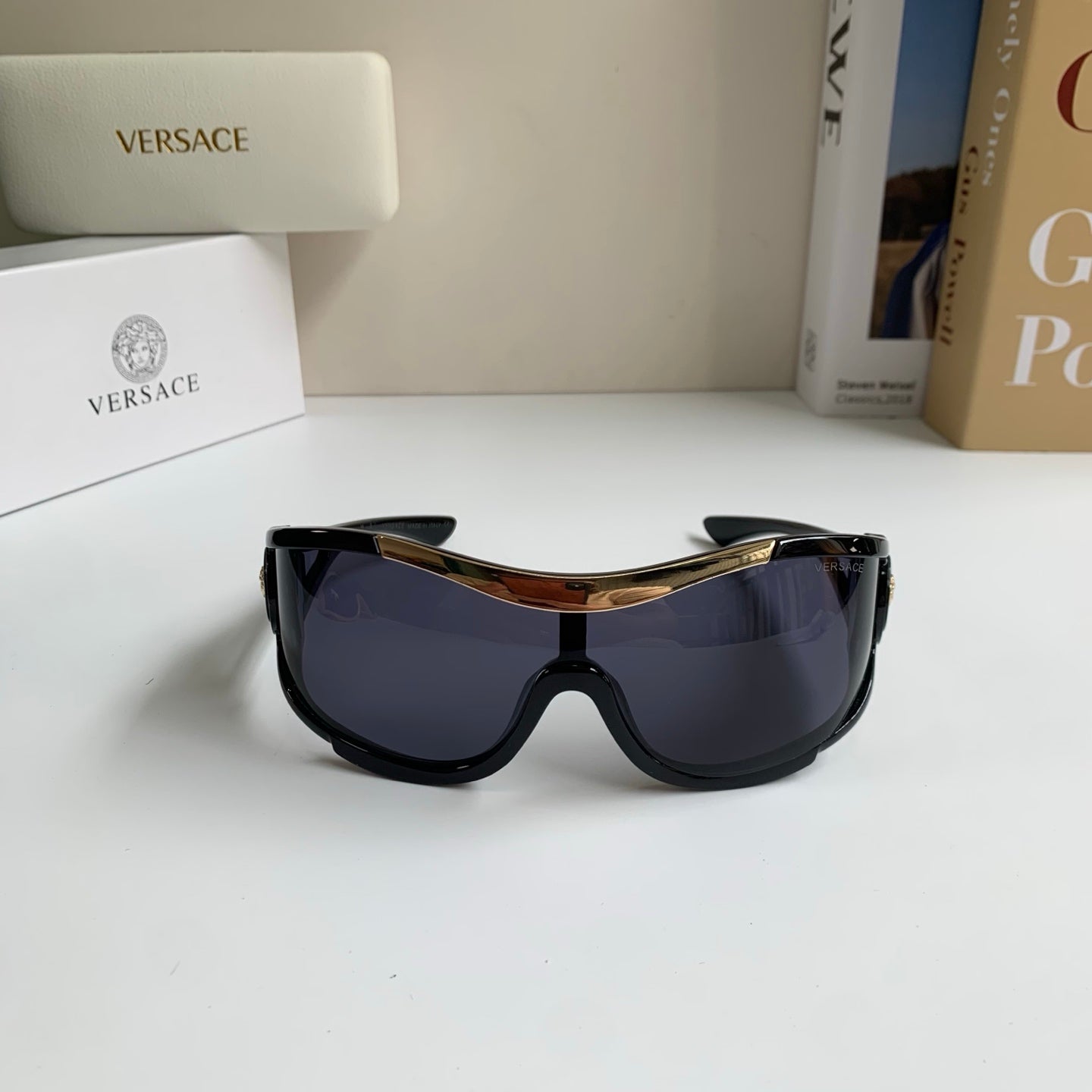Versace Oversized Black Lens Sunglasses for Men & Women - 466232 - detail image 5